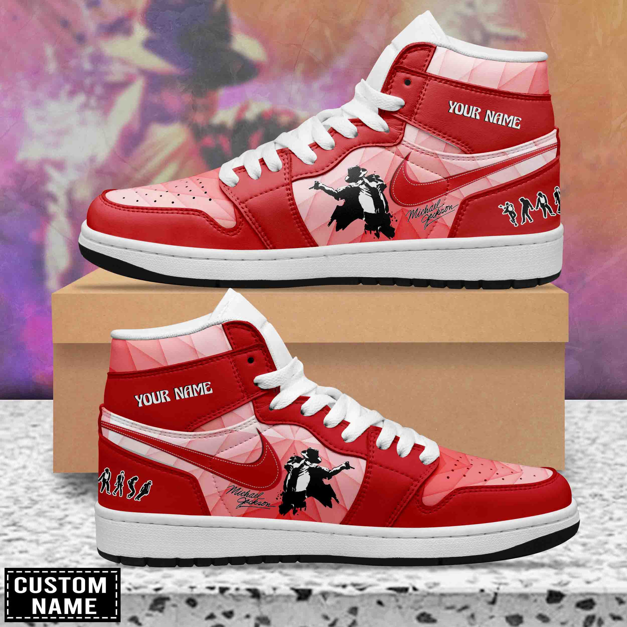 Michel Jackson High-Top Sneakers Retro Streetwear Vibe Shoes For Men And Women - Image 2