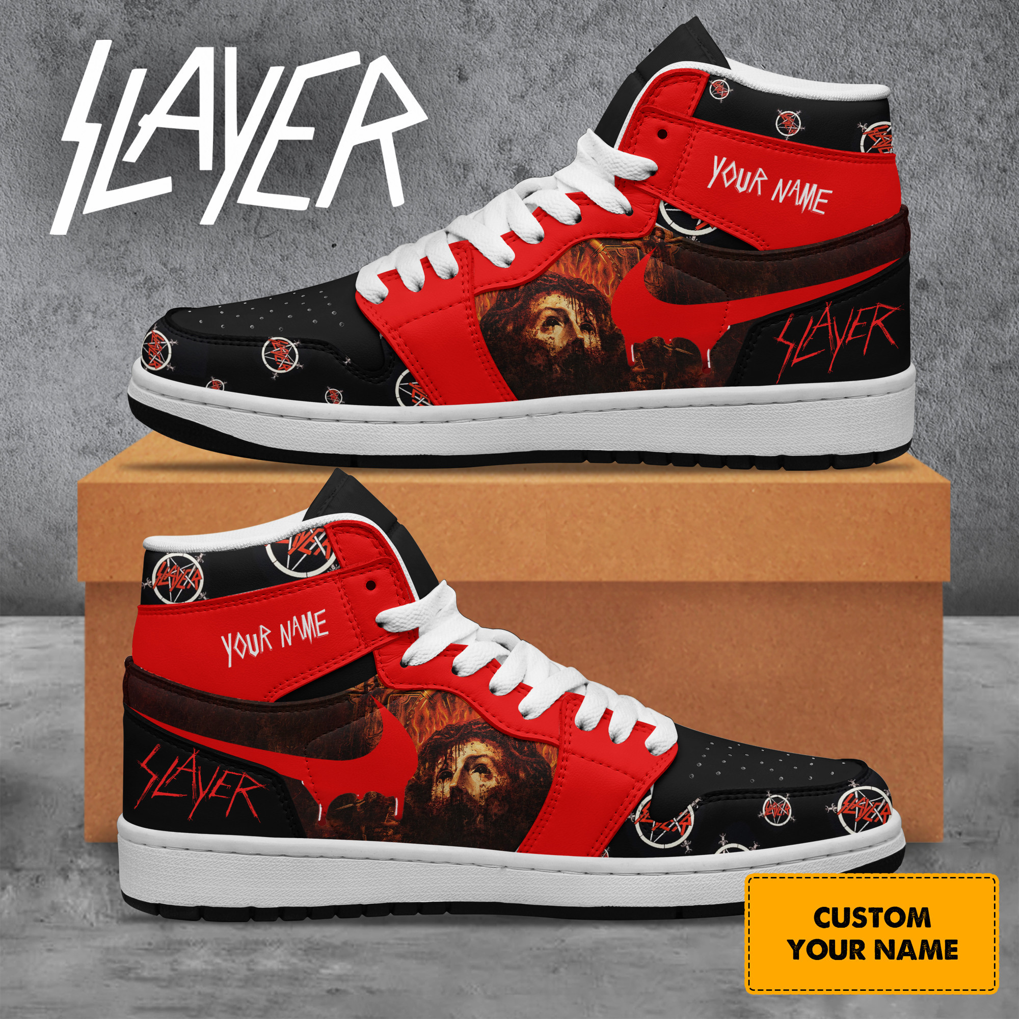 Slayer High-Top Sneakers Retro Streetwear Vibe Shoes For Men And Women - Image 2