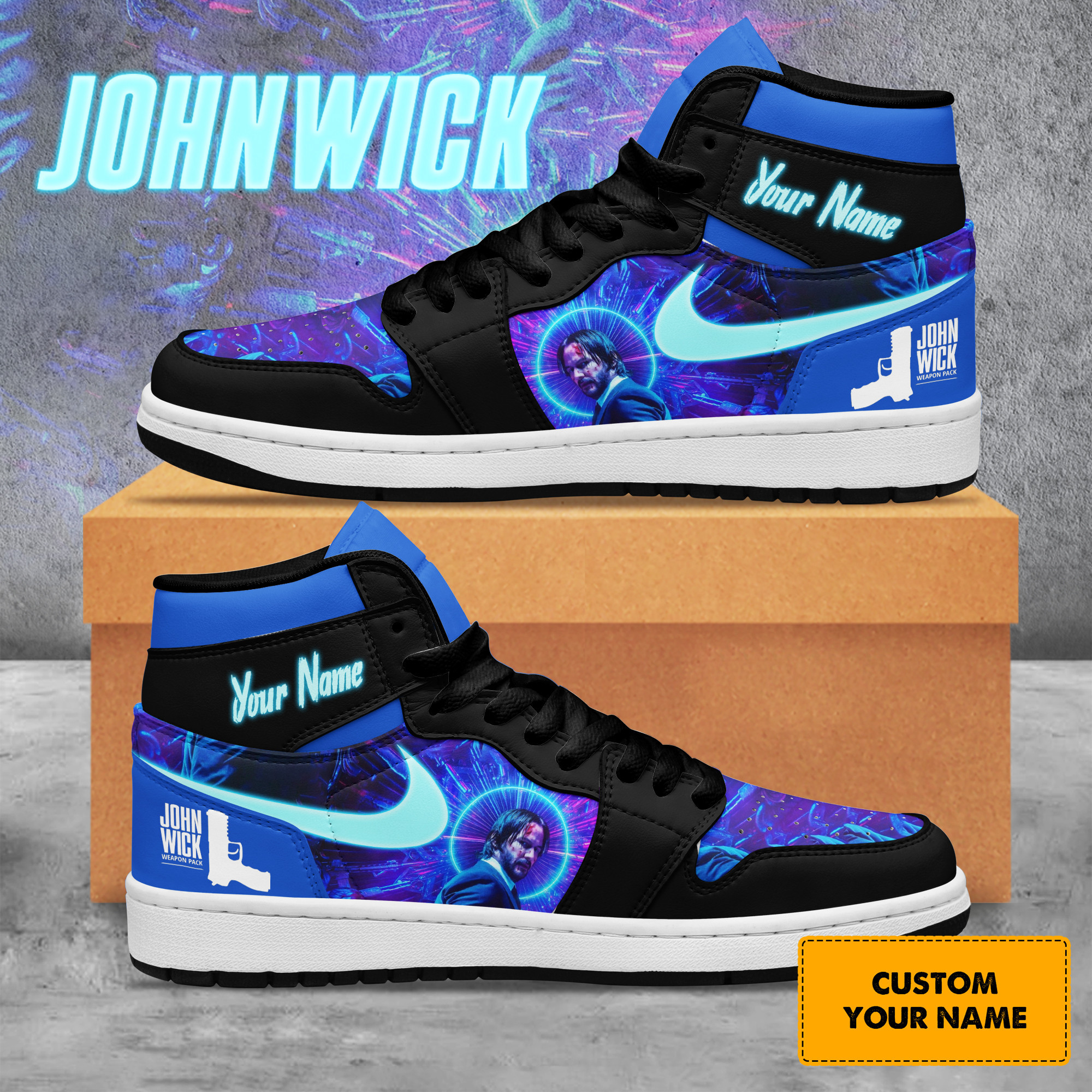 John Wick High-Top Sneakers Retro Streetwear Vibe Shoes For Men And Women - Image 2