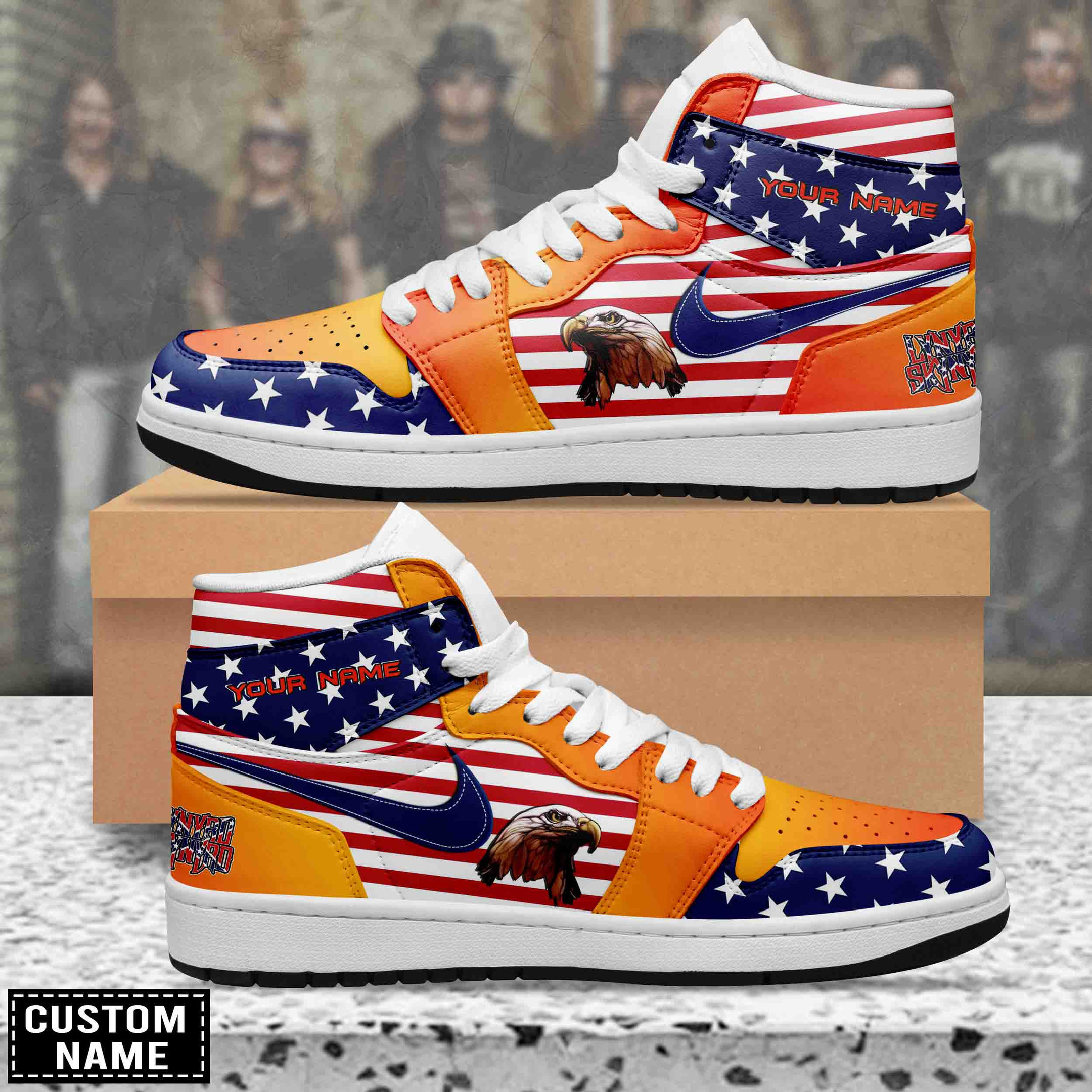 Lynyrd Skynyrd High-Top Sneakers Retro Streetwear Vibe Shoes For Men And Women - Image 2