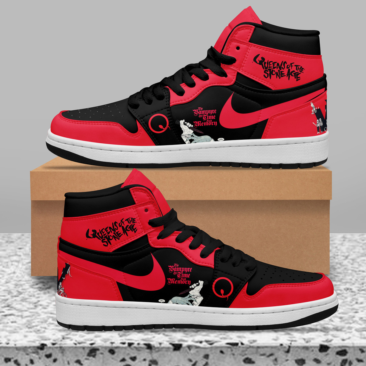 Queens Of The Stone Age High-Top Sneakers Retro Streetwear Vibe Shoes For Men And Women - Image 2