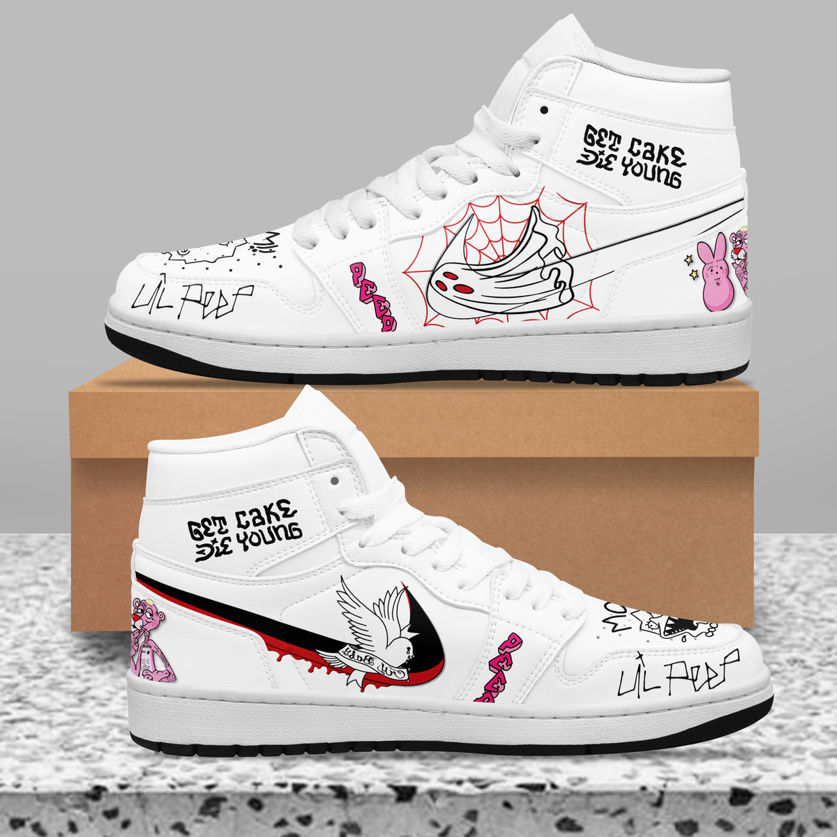 Lil Peep High-Top Sneakers Retro Streetwear Vibe Shoes For Men And Women - Image 2