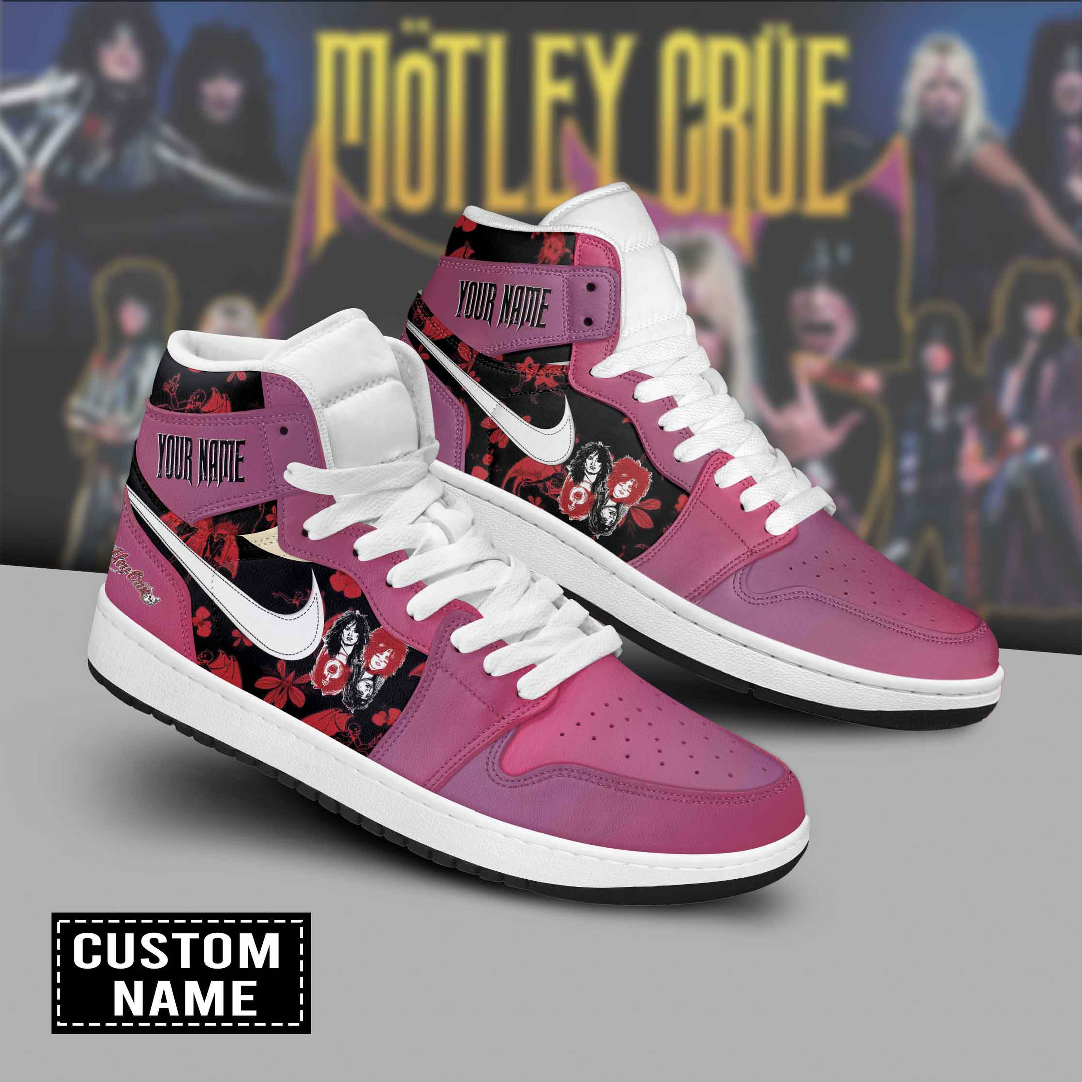 Motley Crue High-Top Sneakers Retro Streetwear Vibe Shoes For Men And Women - Image 2