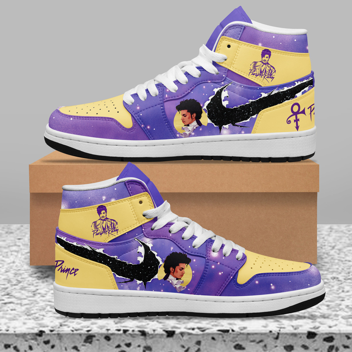 Purple Rain Prince High-Top Sneakers Retro Streetwear Vibe Shoes For Men And Women - Image 2