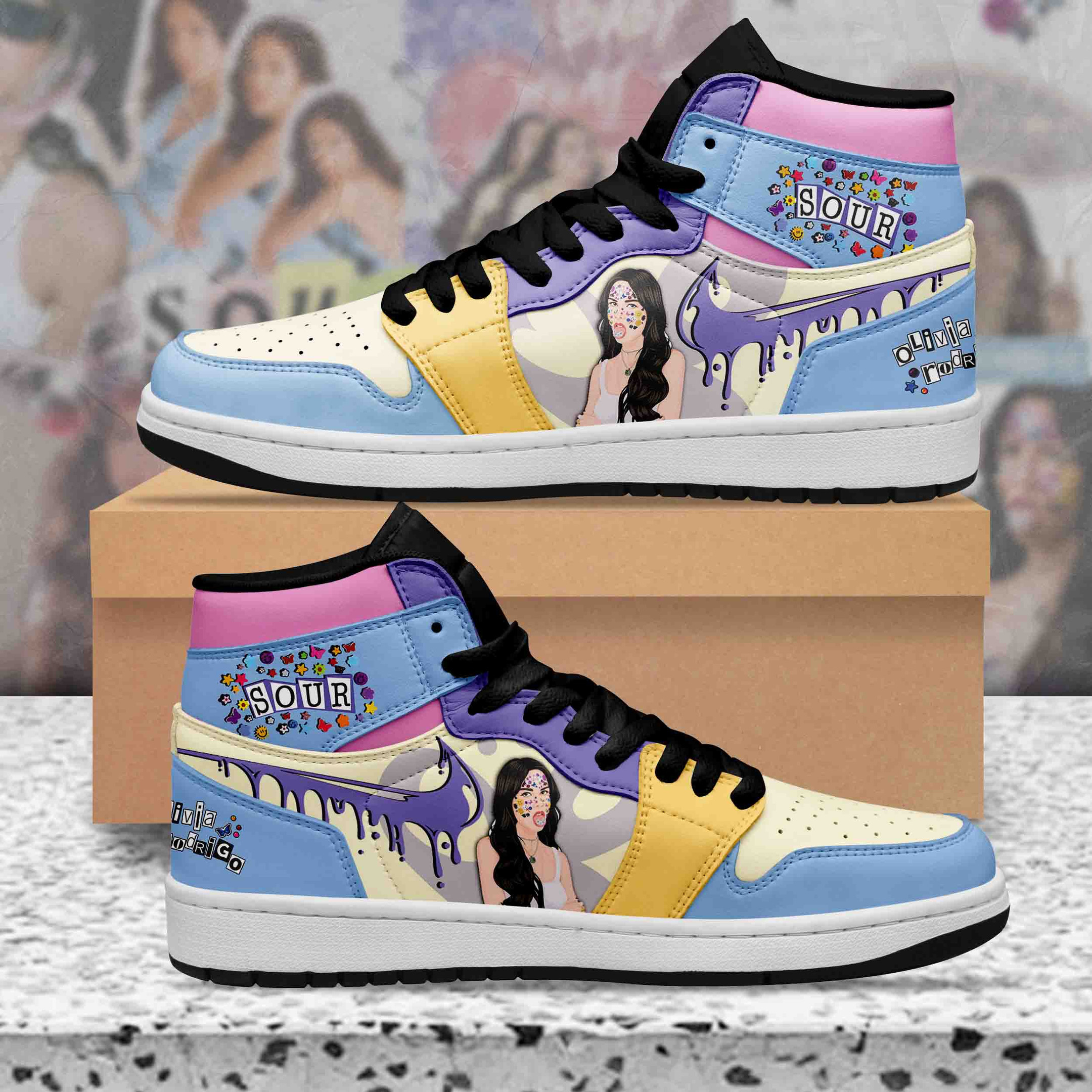 Olivia Rodrigo High-Top Sneakers Retro Streetwear Vibe Shoes For Men And Women - Image 2