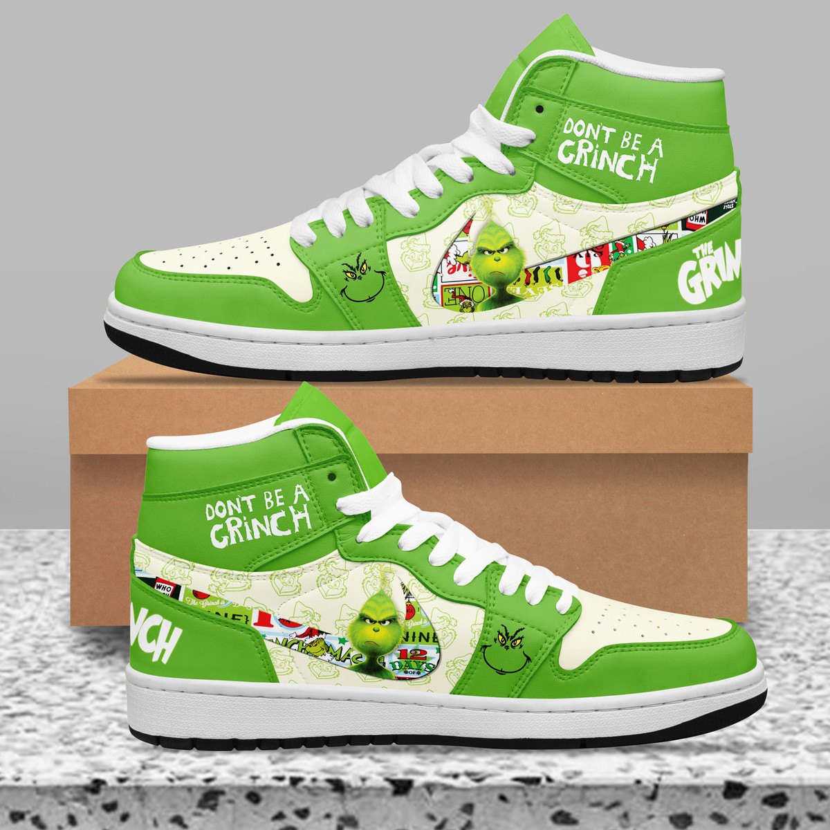 The Grinch High-Top Sneakers Retro Streetwear Vibe Shoes For Men And Women - Image 2