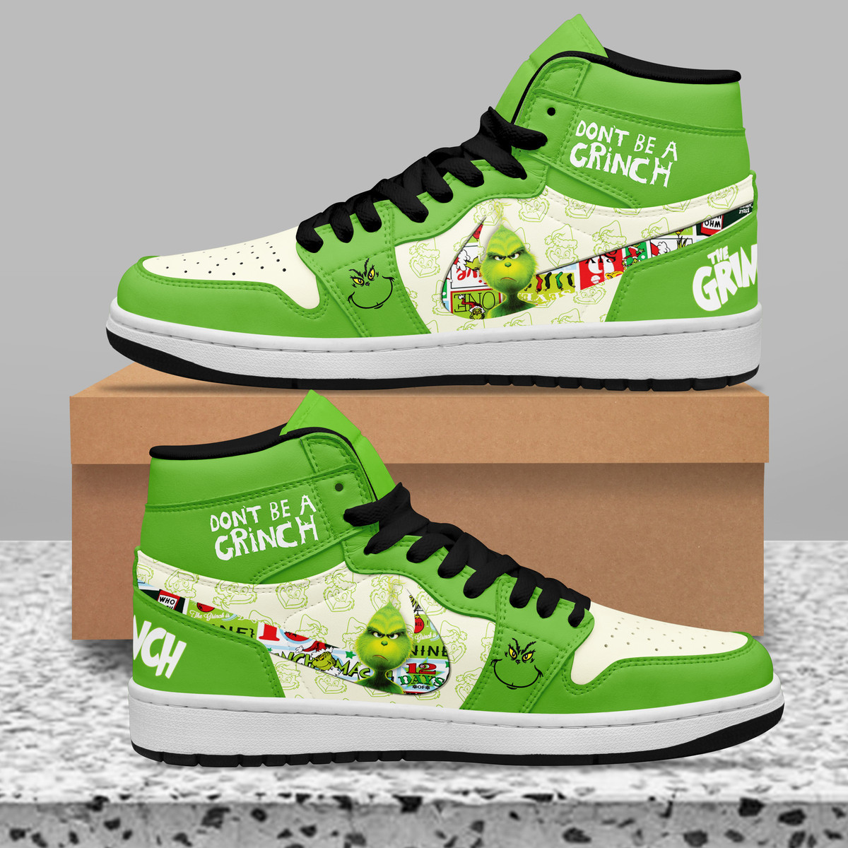 The Grinch High-Top Sneakers Retro Streetwear Vibe Shoes For Men And Women - Image 2