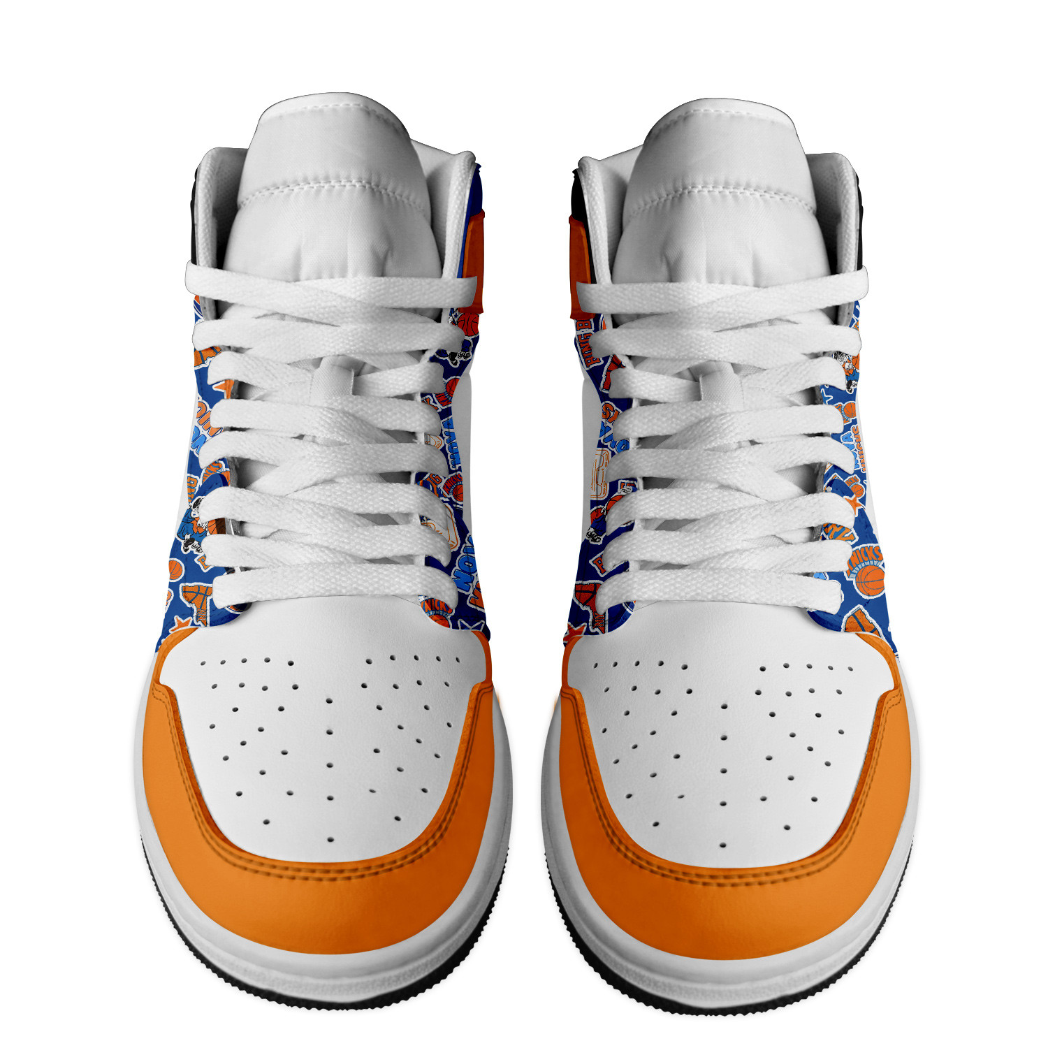 New York Knicks High-Top Sneakers Retro Streetwear Vibe Shoes For Men And Women - Image 2