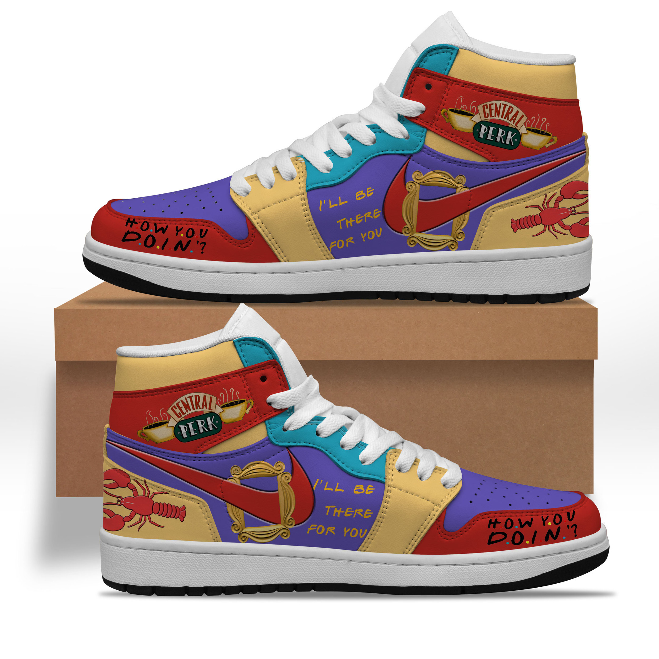 Central Perk High-Top Sneakers Retro Streetwear Vibe Shoes For Men And Women - Image 2