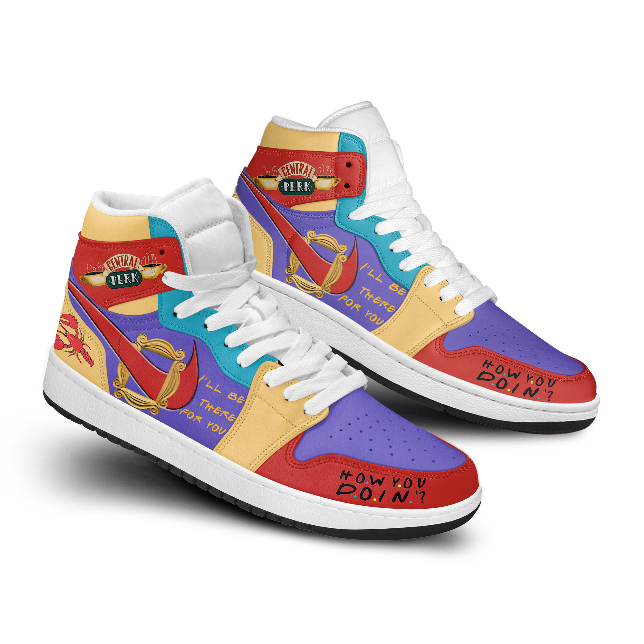 Central Perk High-Top Sneakers Retro Streetwear Vibe Shoes For Men And Women - Image 3