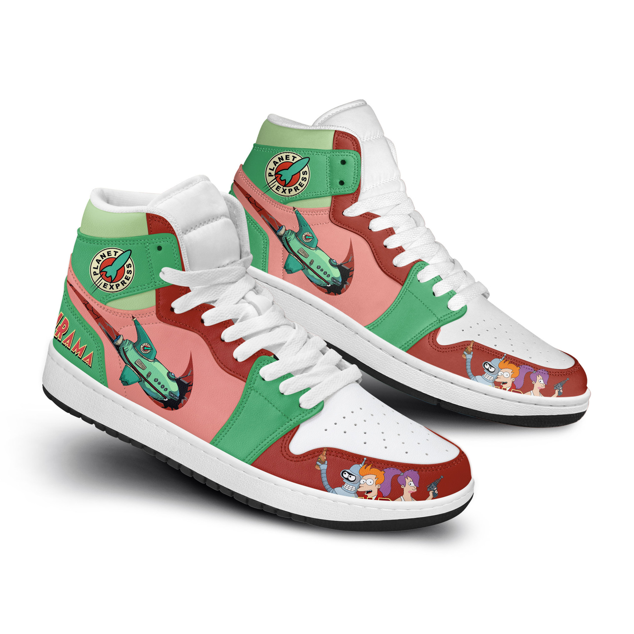 Futurama High-Top Sneakers Retro Streetwear Vibe Shoes For Men And Women - Image 3