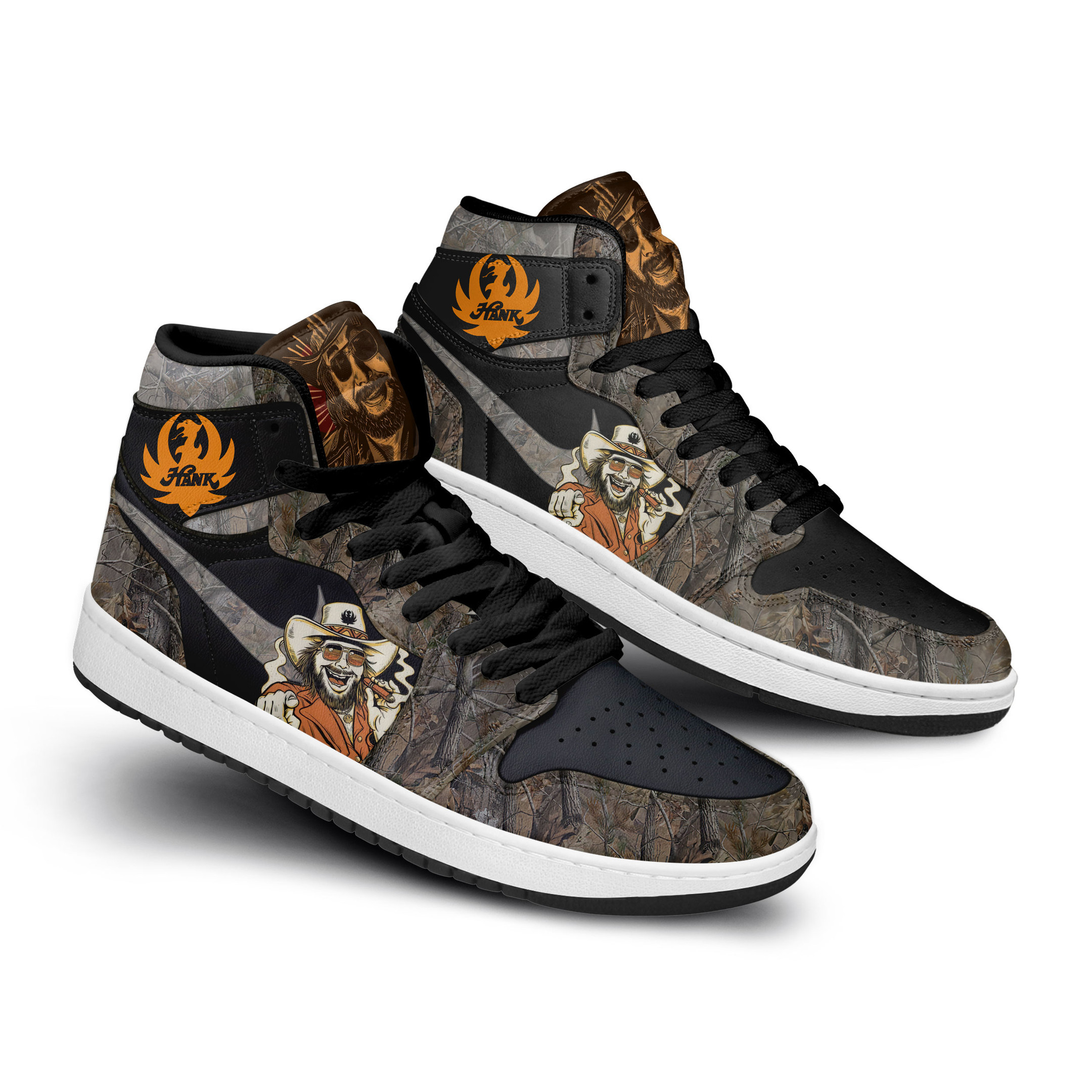 Hank Williams Jr High-Top Sneakers Retro Streetwear Vibe Shoes For Men And Women - Image 2