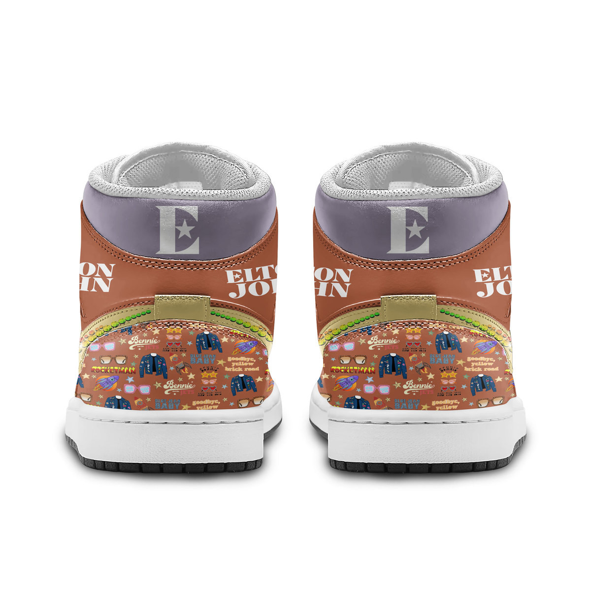 Elton John High-Top Sneakers Retro Streetwear Vibe Shoes For Men And Women - Image 4