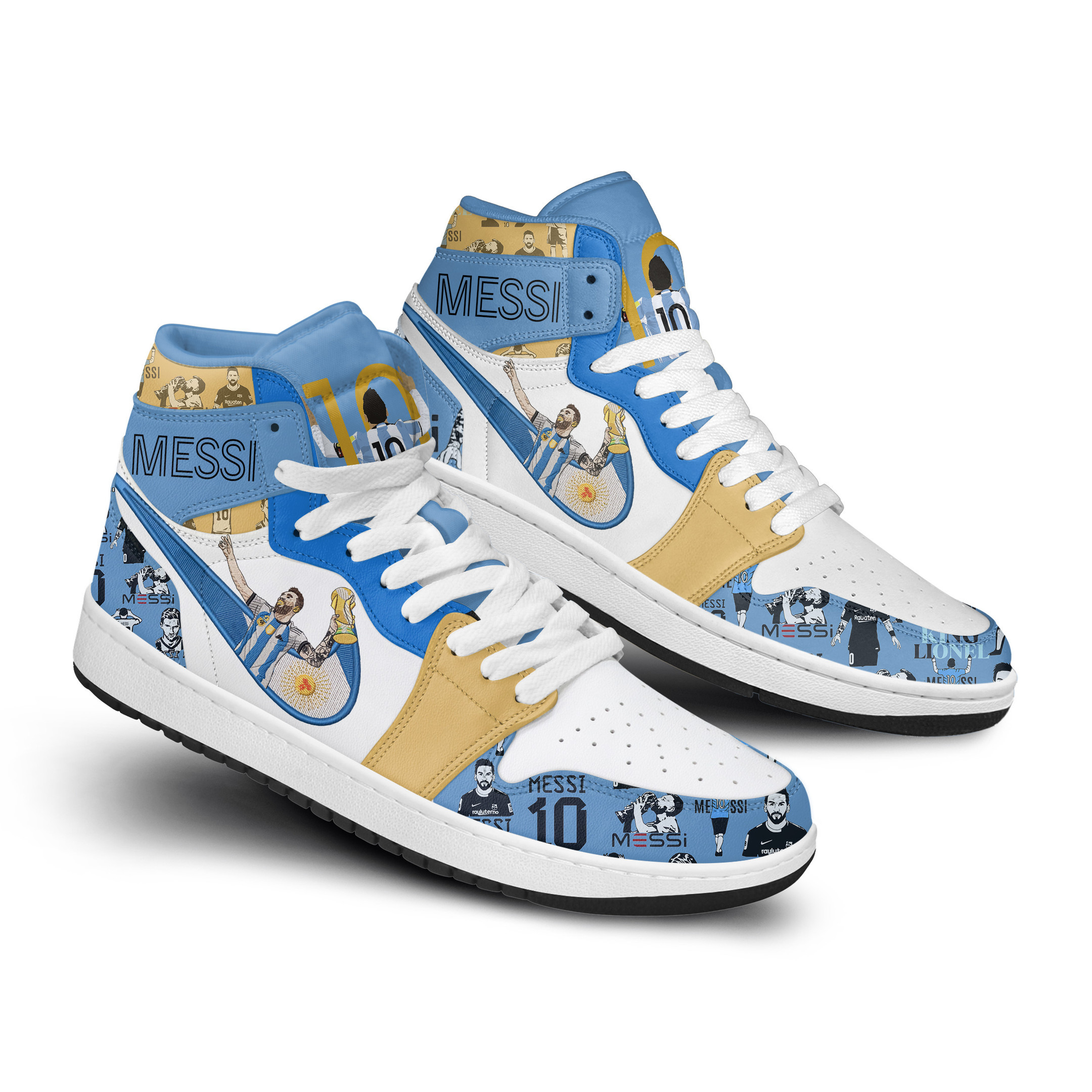 Lionel Messi High-Top Sneakers Retro Streetwear Vibe Shoes For Men And Women - Image 3