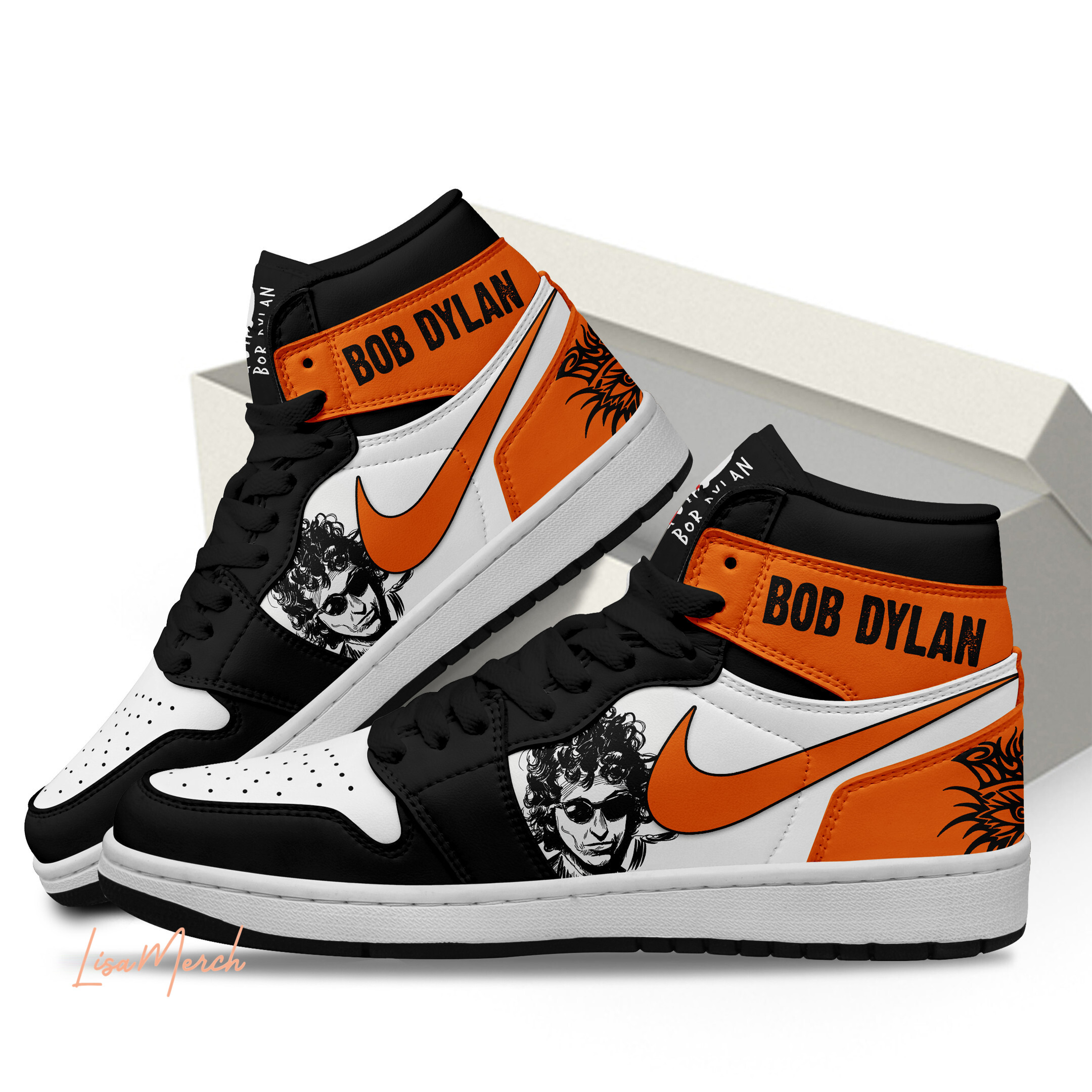 Bob Dylan High-Top Sneakers Retro Streetwear Vibe Shoes For Men And Women - Image 3
