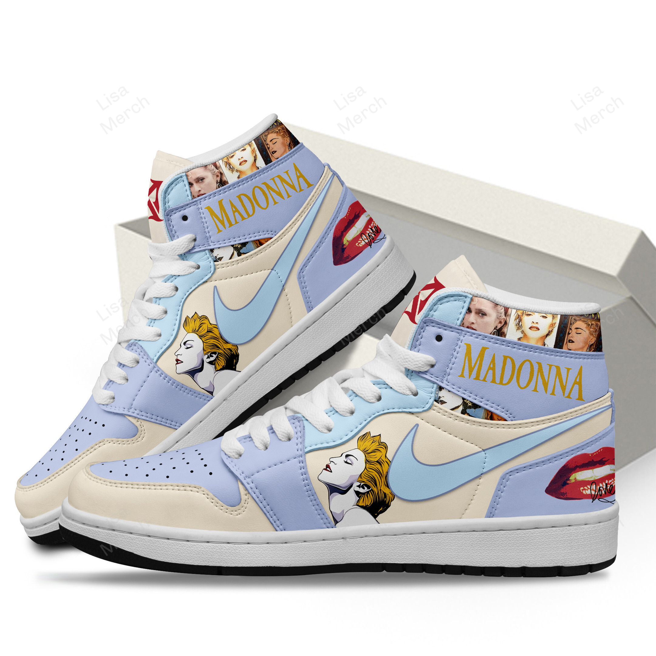 Madonna High-Top Sneakers Retro Streetwear Vibe Shoes For Men And Women - Image 3