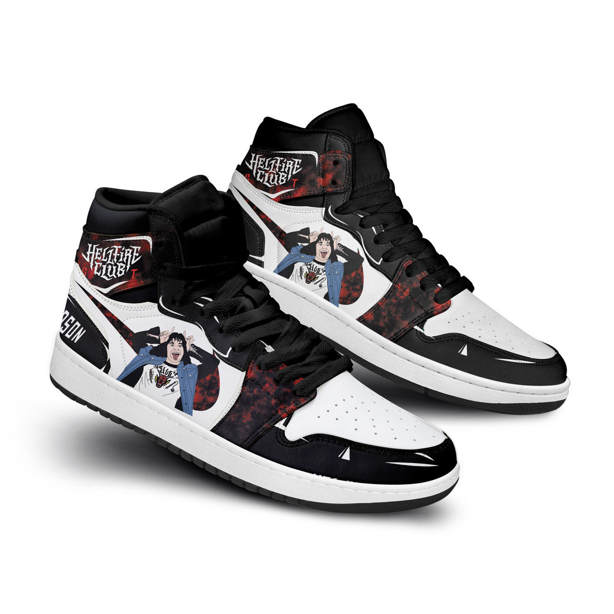 Hellfire Club High-Top Sneakers Retro Streetwear Vibe Shoes For Men And Women - Image 3