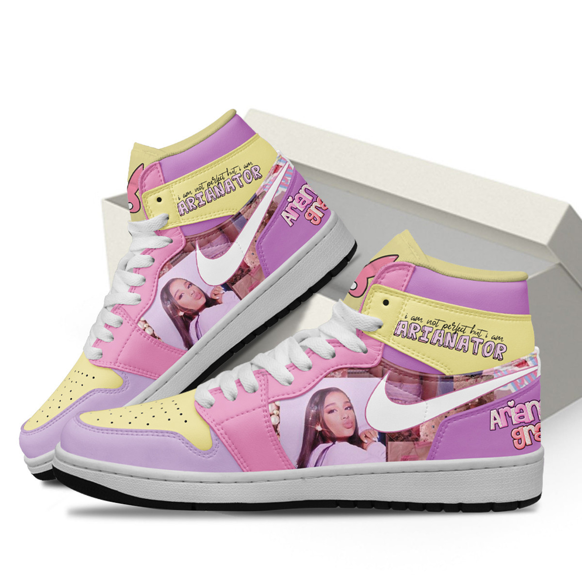 Ariana Grande High-Top Sneakers Retro Streetwear Vibe Shoes For Men And Women - Image 2