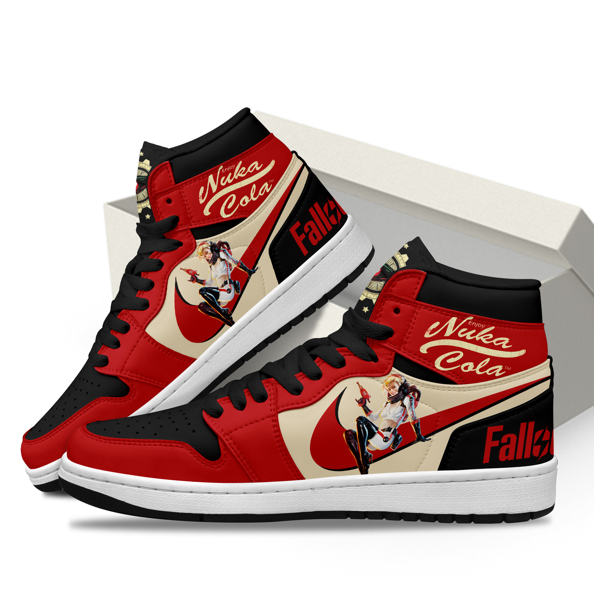 Fallout 4 High-Top Sneakers Retro Streetwear Vibe Shoes For Men And Women - Image 3