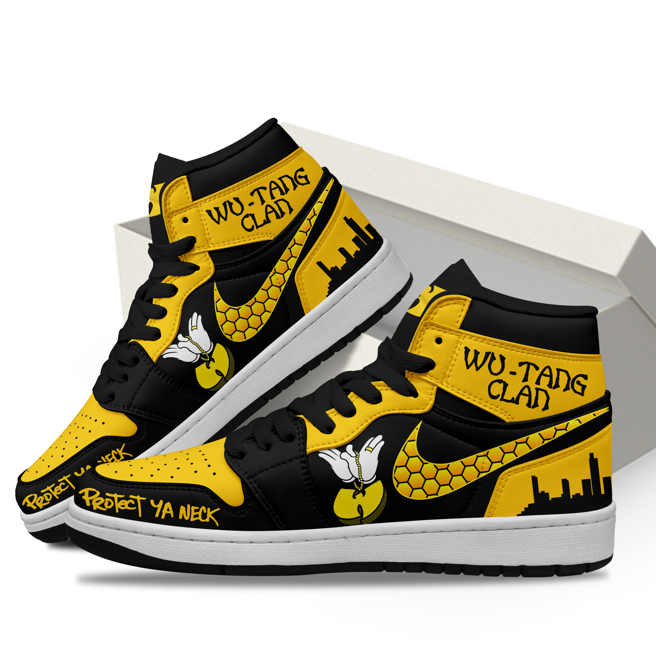 Wu Tang Clan High-Top Sneakers Retro Streetwear Vibe Shoes For Men And Women - Image 3