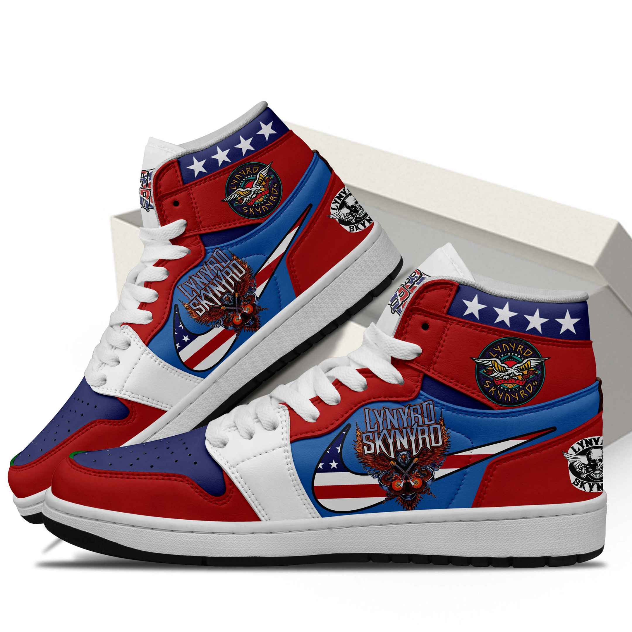 Lynyrd Skynyrd High-Top Sneakers Retro Streetwear Vibe Shoes For Men And Women - Image 2