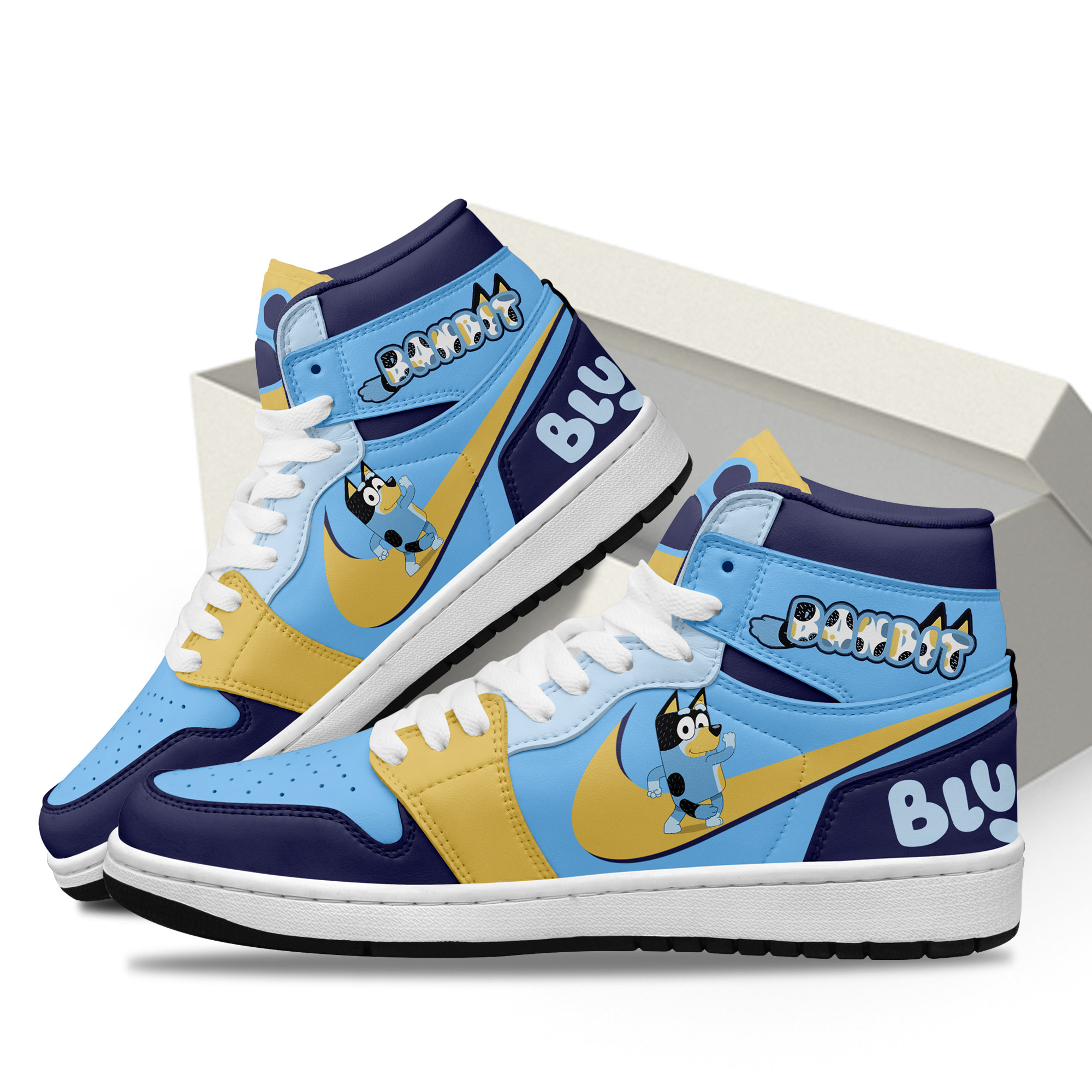 Bluey High-Top Sneakers Retro Streetwear Vibe Shoes For Men And Women - Image 3