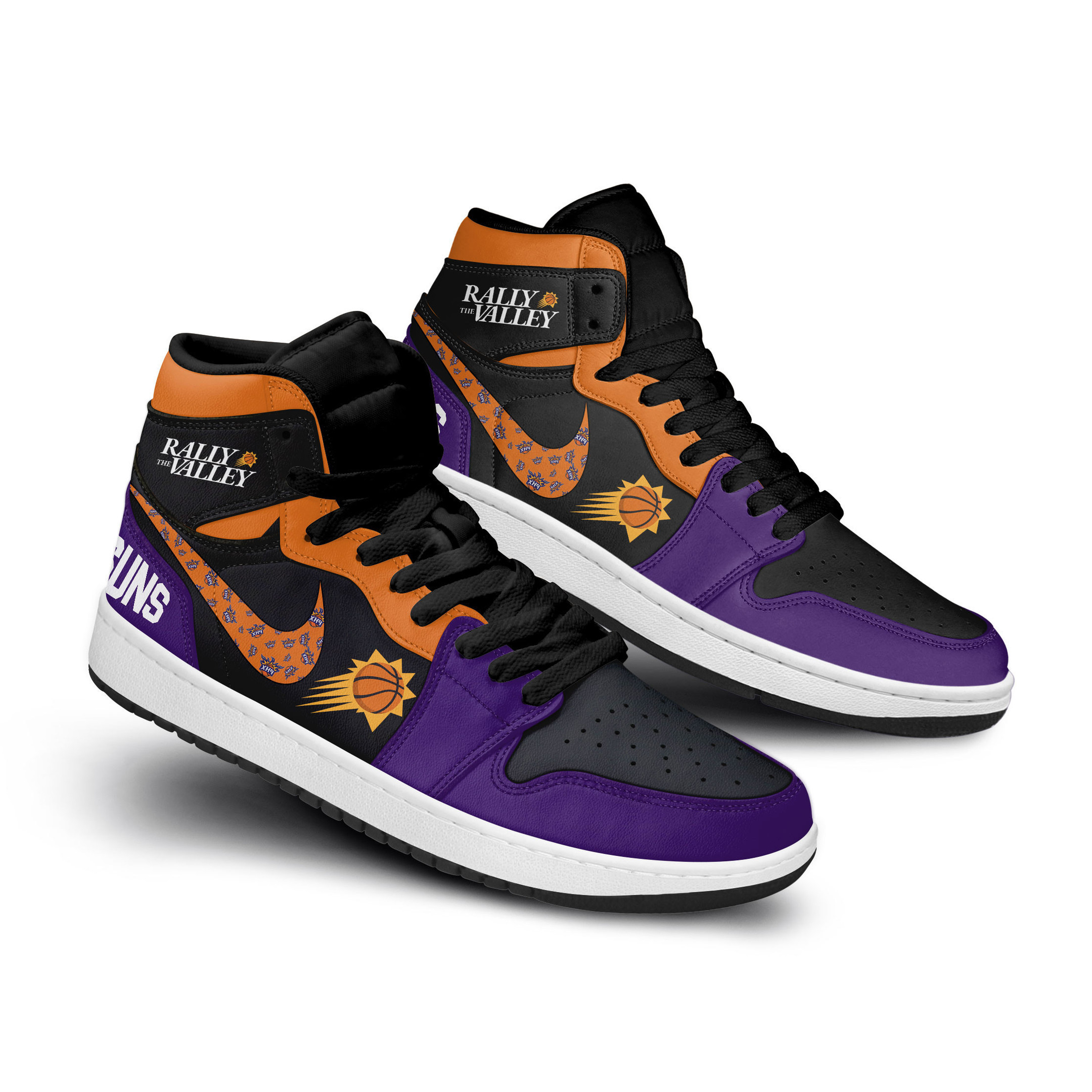Phoenix Suns High-Top Sneakers Retro Streetwear Vibe Shoes For Men And Women - Image 3