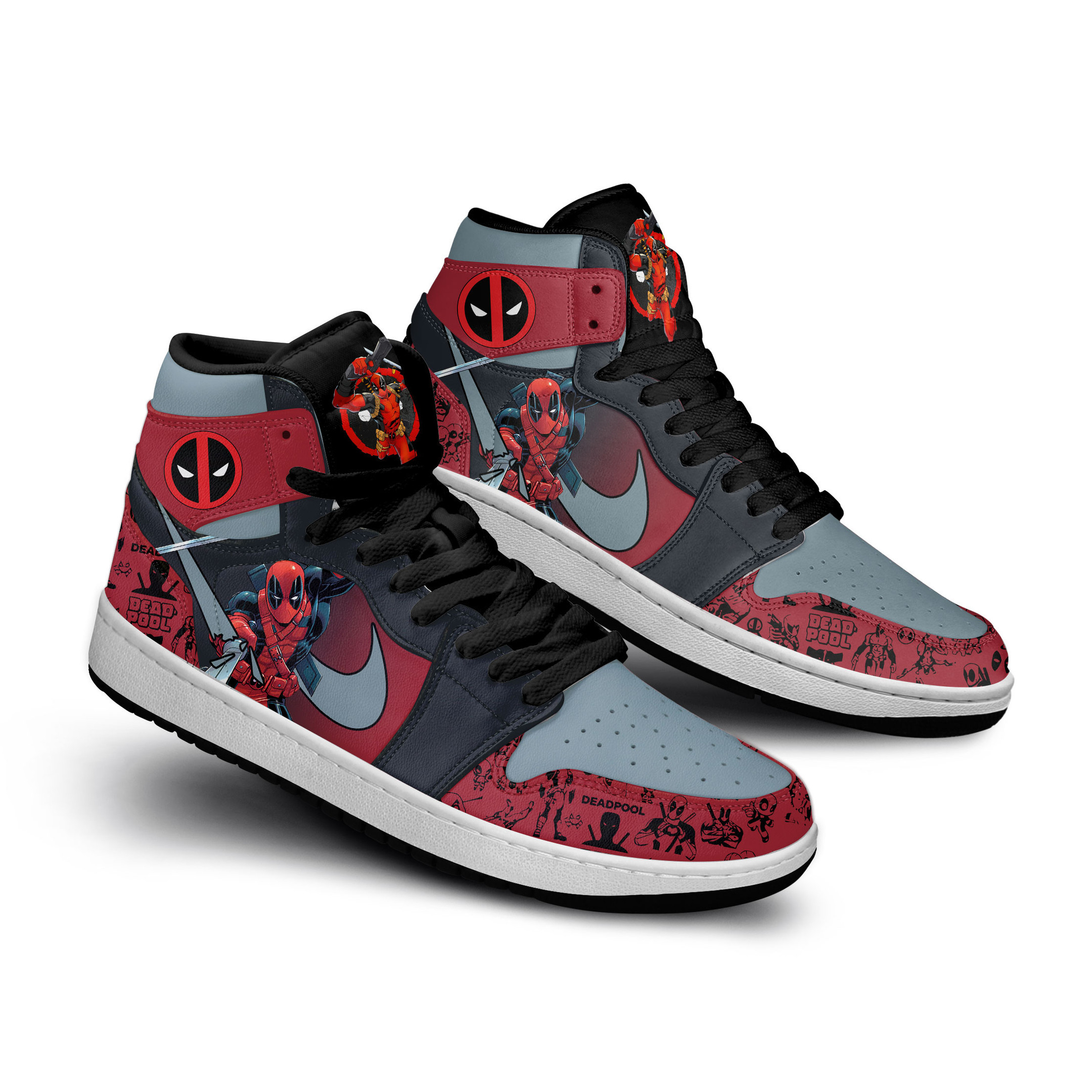 Deadpool High-Top Sneakers Retro Streetwear Vibe Shoes For Men And Women - Image 2