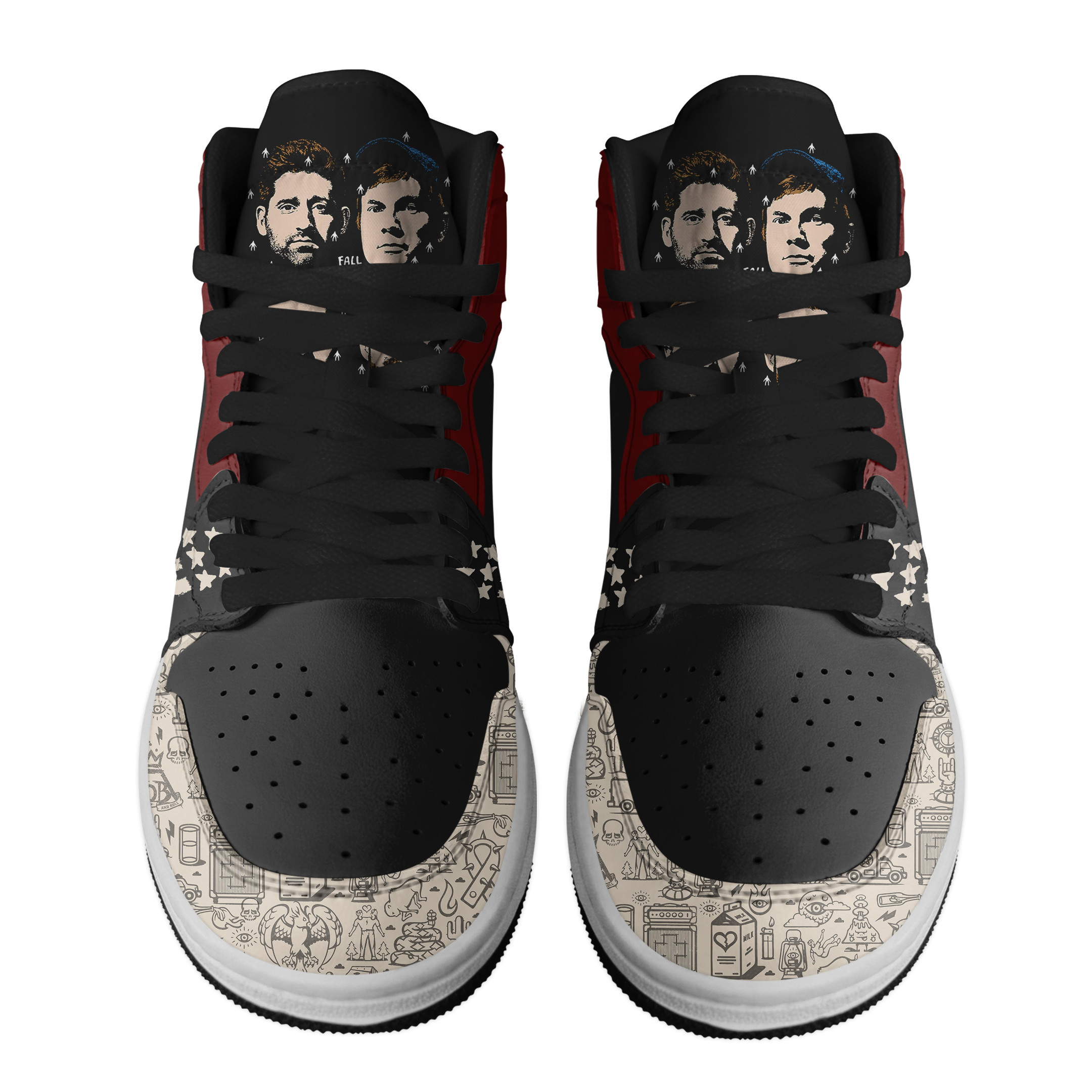 Fall Out Boy High-Top Sneakers Retro Streetwear Vibe Shoes For Men And Women - Image 3