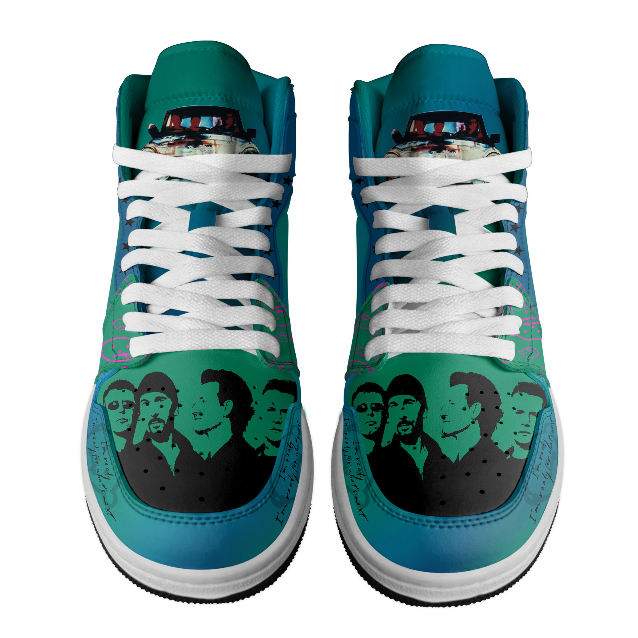 U2 Rock Band High-Top Sneakers Retro Streetwear Vibe Shoes For Men And Women - Image 3