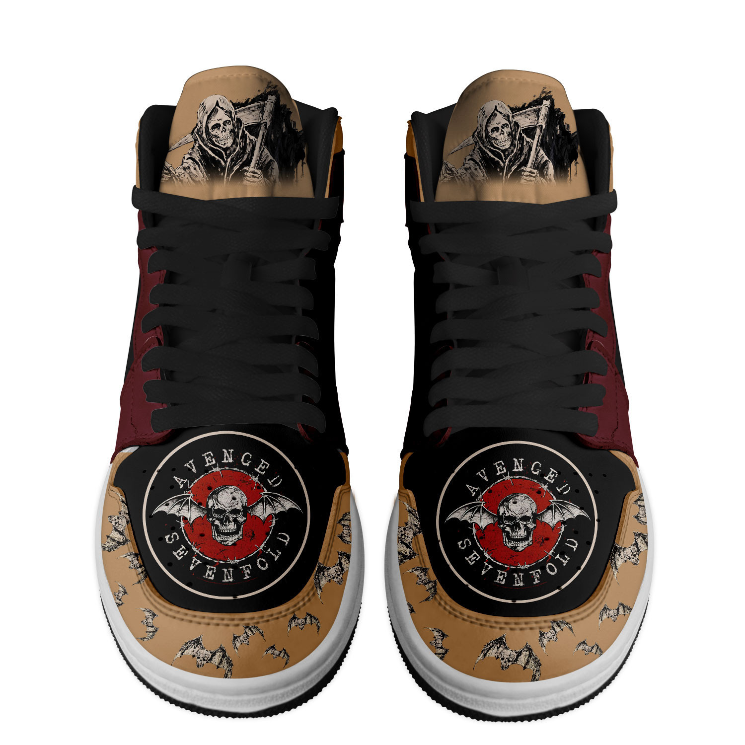 Avenged Sevenfold High-Top Sneakers Retro Streetwear Vibe Shoes For Men And Women - Image 3