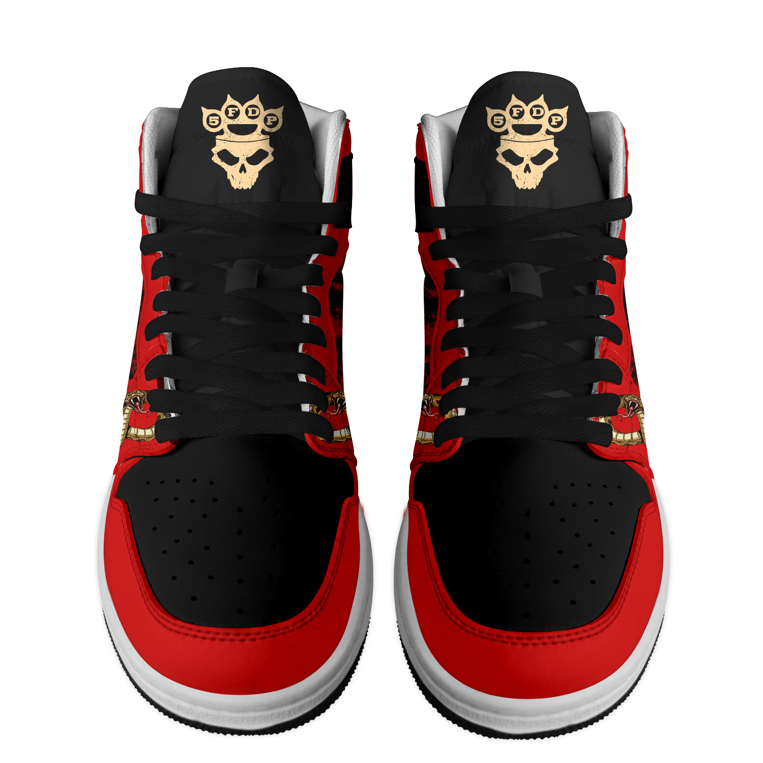 Five Finger Death Punch High-Top Sneakers Retro Streetwear Vibe Shoes For Men And Women - Image 2