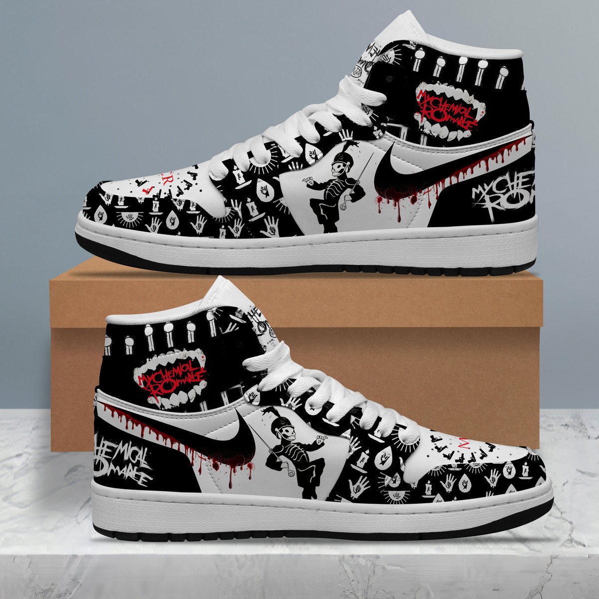My Chemical Romance High-Top Sneakers Retro Streetwear Vibe Shoes For Men And Women - Image 4