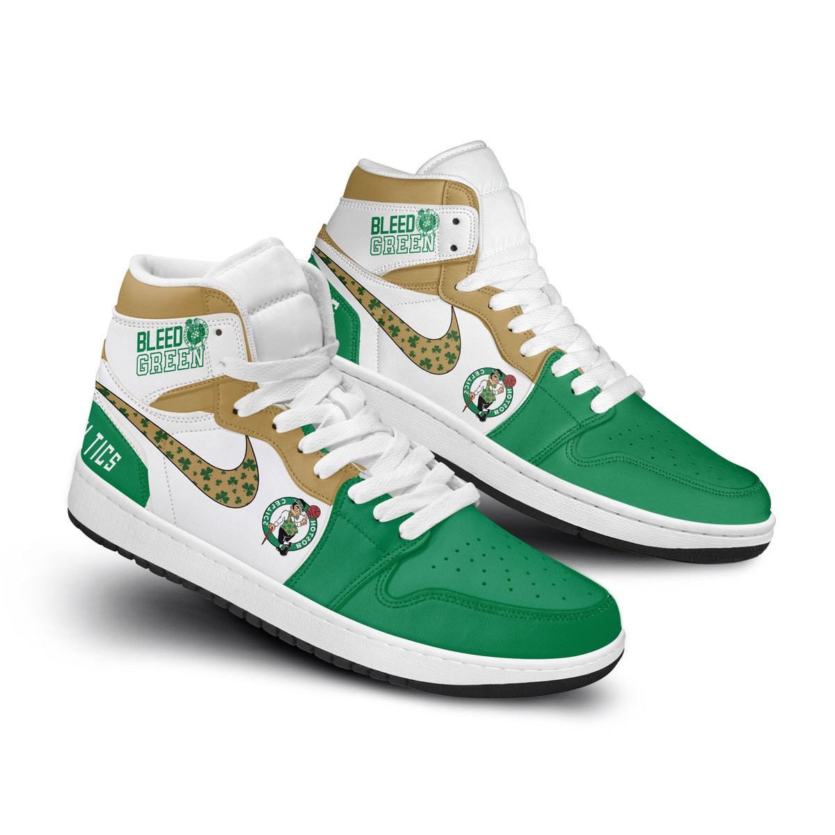 Boston Celtics High-Top Sneakers Retro Streetwear Vibe Shoes For Men And Women - Image 2