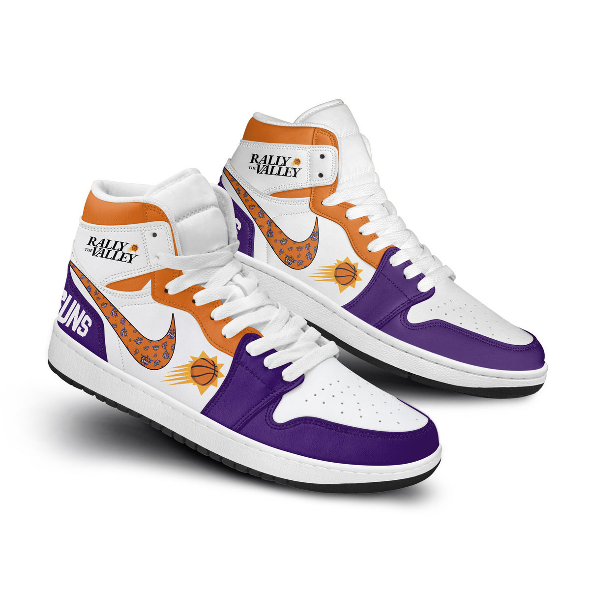 Phoenix Suns High-Top Sneakers Retro Streetwear Vibe Shoes For Men And Women - Image 3