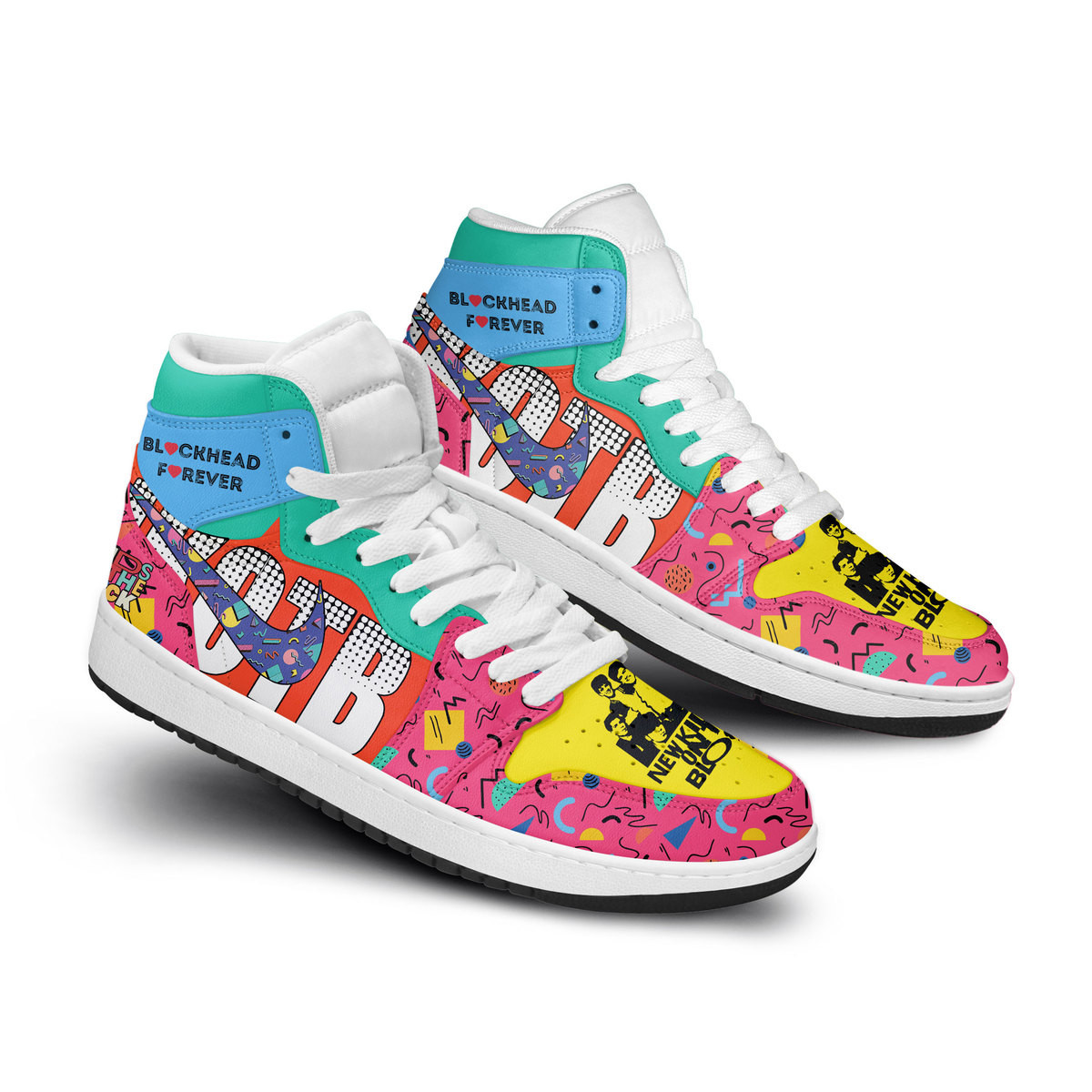 New Kids On The Block High-Top Sneakers Retro Streetwear Vibe Shoes For Men And Women - Image 2