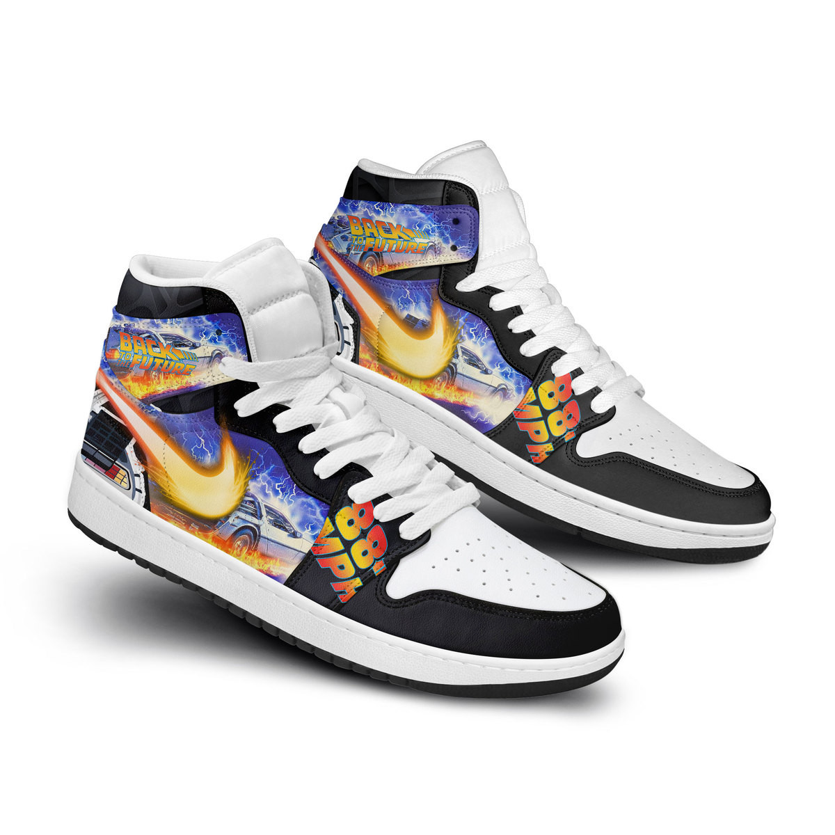 Back To The Future High-Top Sneakers Retro Streetwear Vibe Shoes For Men And Women - Image 3