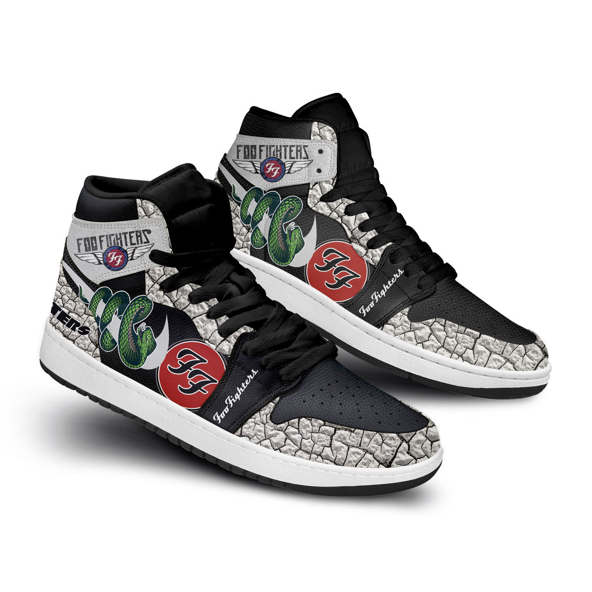 Foo Fighters High-Top Sneakers Retro Streetwear Vibe Shoes For Men And Women - Image 3