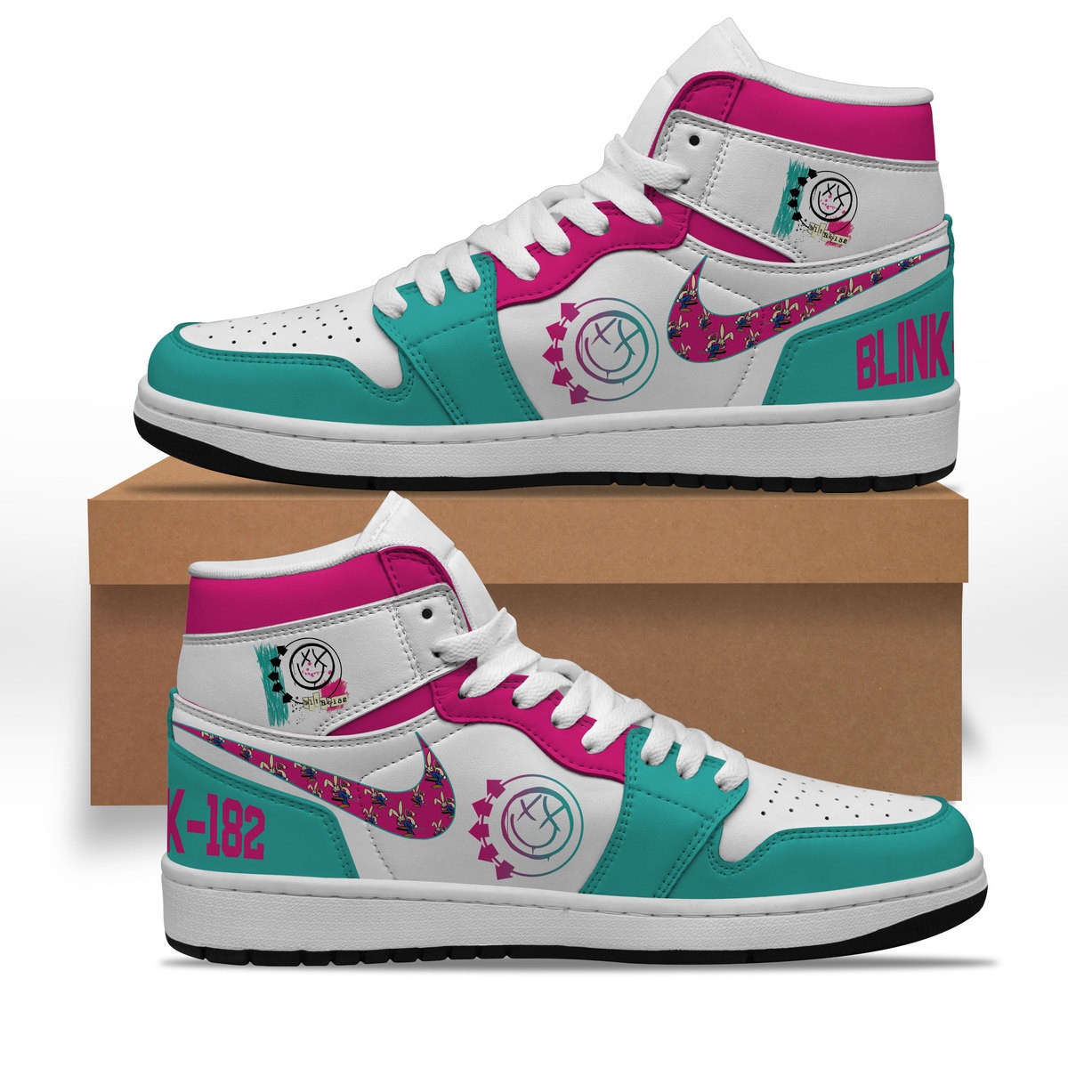 Blink 182High-Top Sneakers Retro Streetwear Vibe Shoes For Men And Women - Image 2