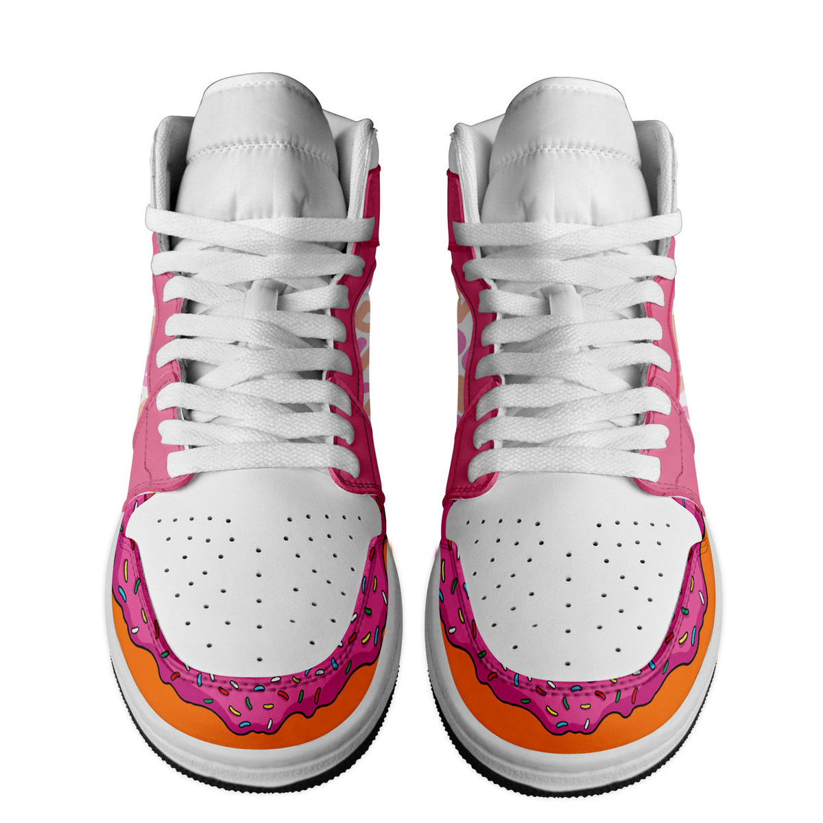 Dunkin Donuts High-Top Sneakers Retro Streetwear Vibe Shoes For Men And Women - Image 2