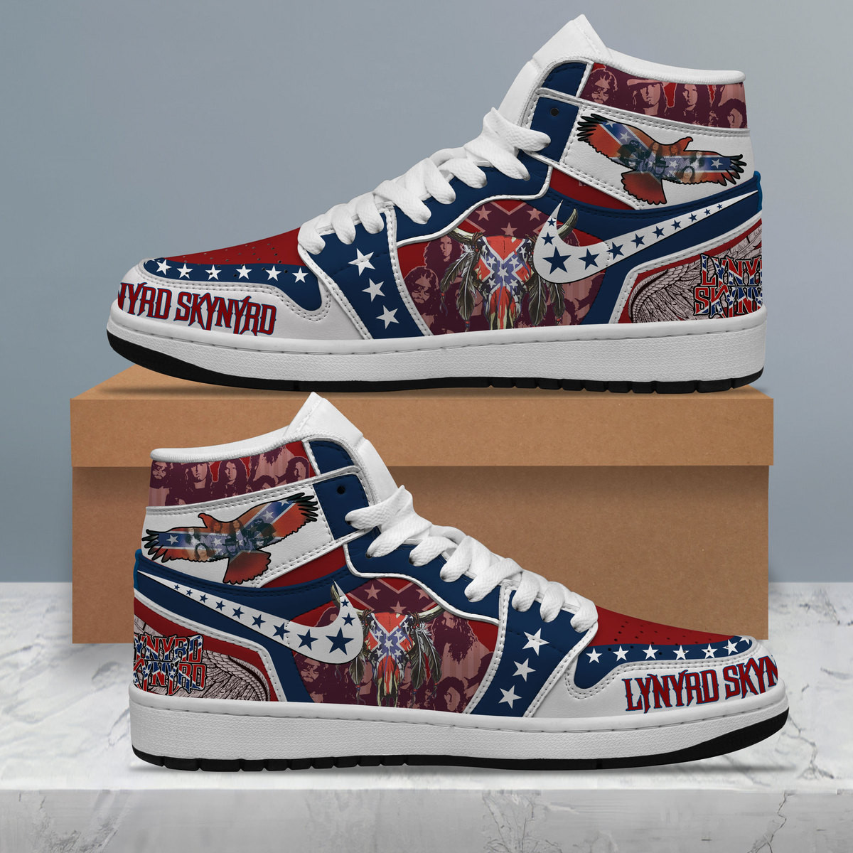 Lynyrd Skynyrd High-Top Sneakers Retro Streetwear Vibe Shoes For Men And Women - Image 2