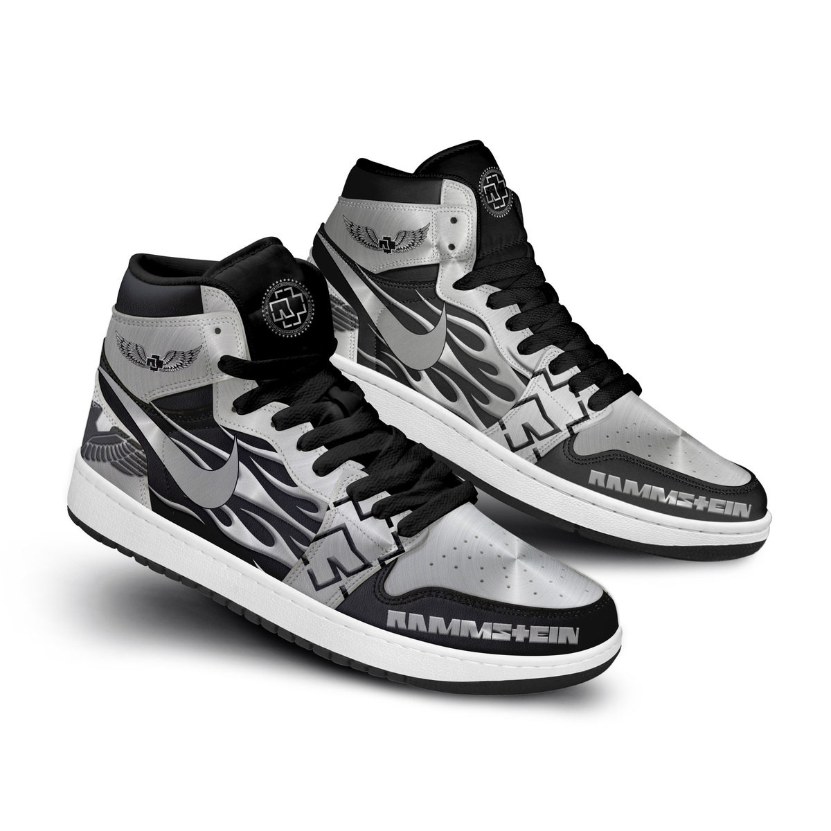 Rammstein High-Top Sneakers Retro Streetwear Vibe Shoes For Men And Women - Image 3
