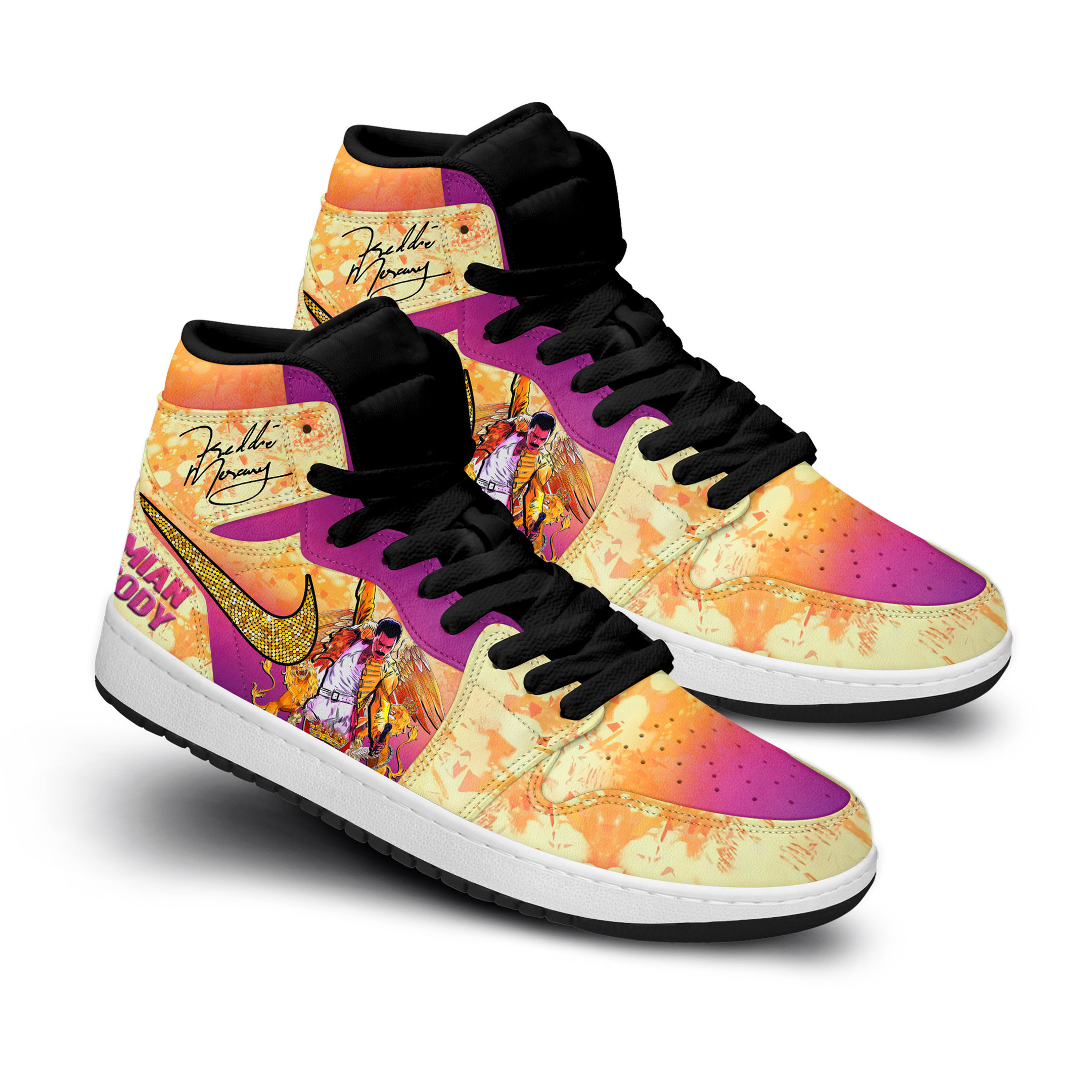 Freddie Mercury High-Top Sneakers Retro Streetwear Vibe Shoes For Men And Women - Image 3