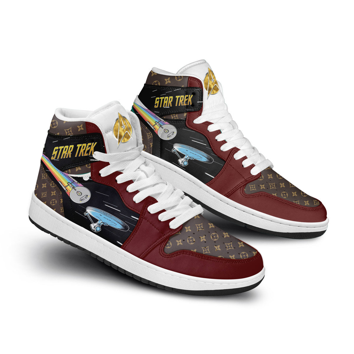 Star Trek High-Top Sneakers Retro Streetwear Vibe Shoes For Men And Women - Image 2