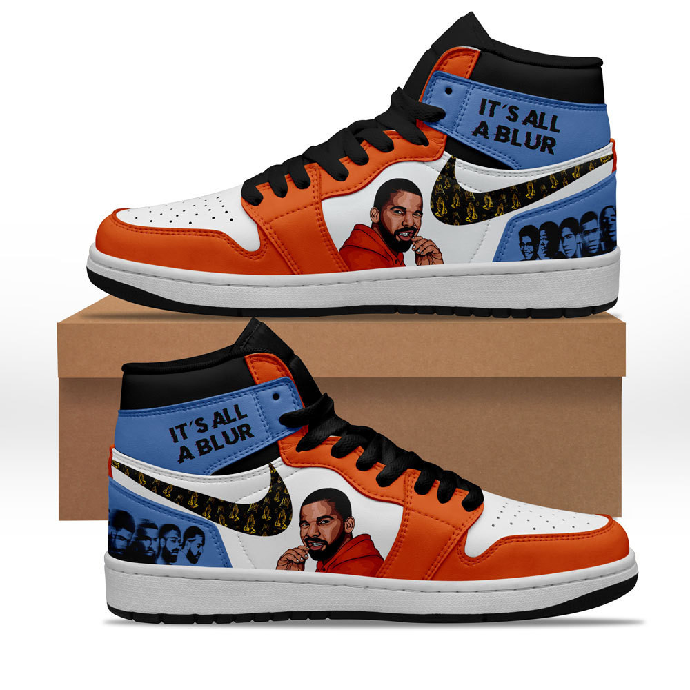 Its All a Blur High-Top Sneakers Retro Streetwear Vibe Shoes For Men And Women - Image 2