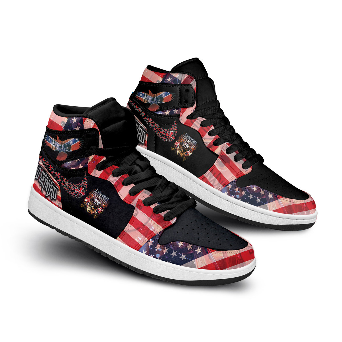 Lynyrd Skynyrd High-Top Sneakers Retro Streetwear Vibe Shoes For Men And Women - Image 2