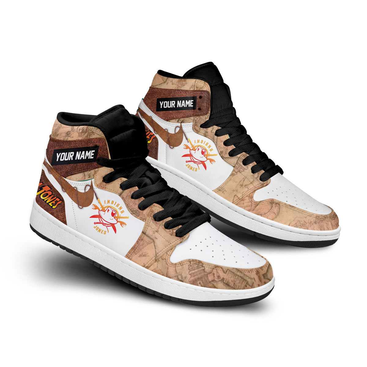 Indiana Jones High-Top Sneakers Retro Streetwear Vibe Shoes For Men And Women - Image 2