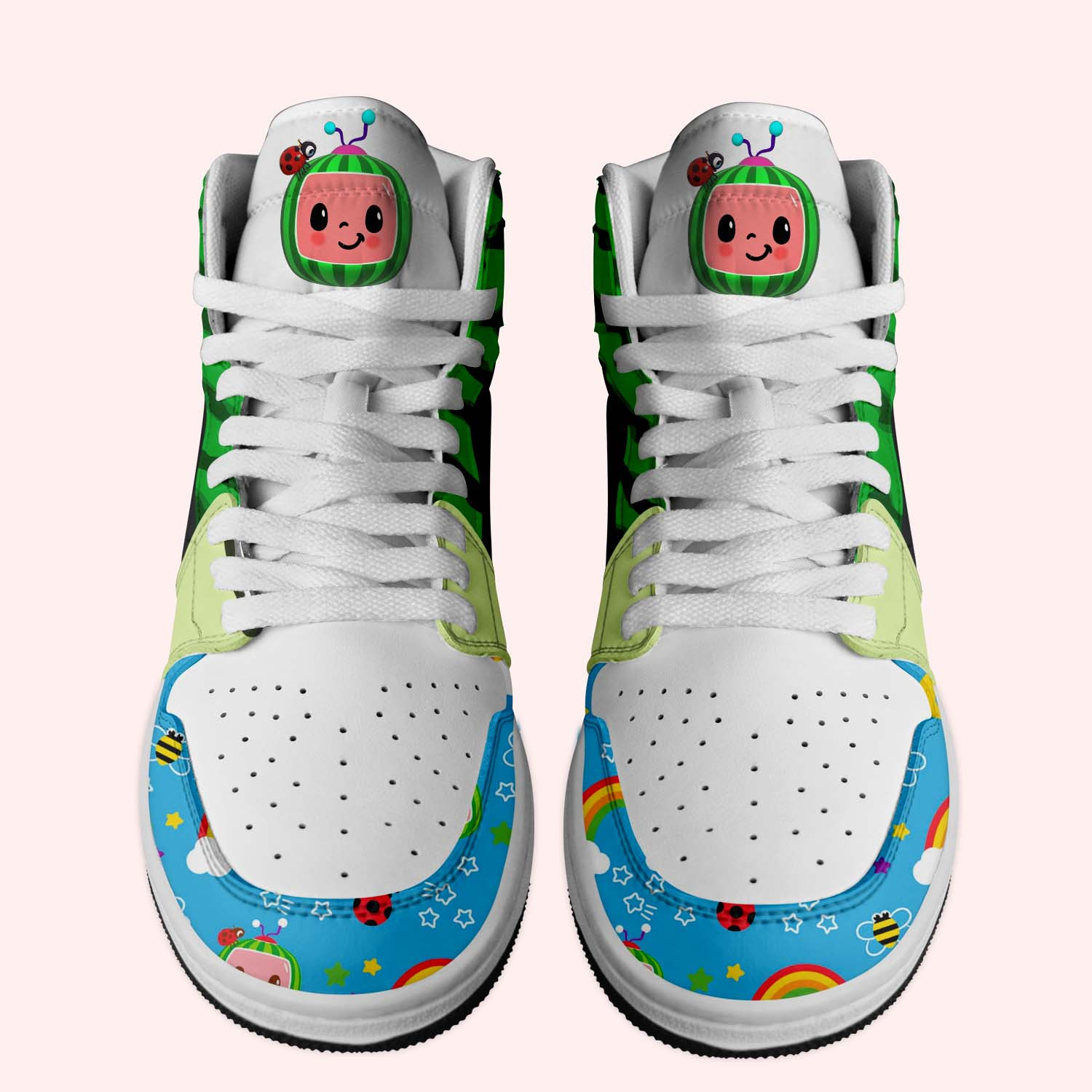 Cocomelon High-Top Sneakers Retro Streetwear Vibe Shoes For Men And Women - Image 2