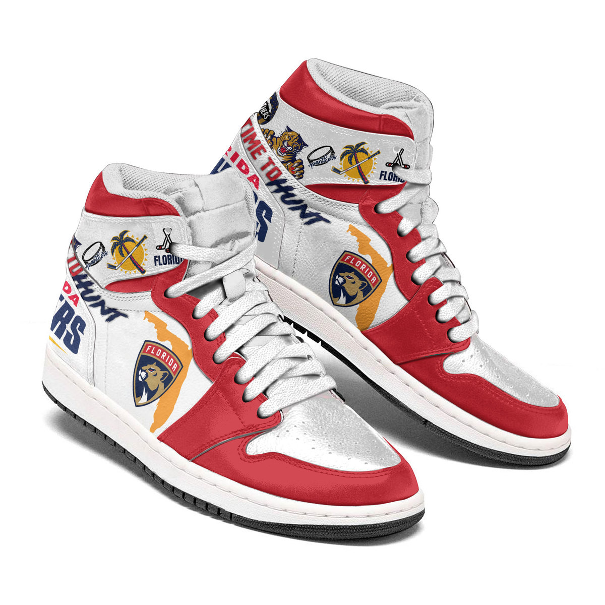 Florida Panthers High-Top Sneakers Retro Streetwear Vibe Shoes For Men And Women - Image 3