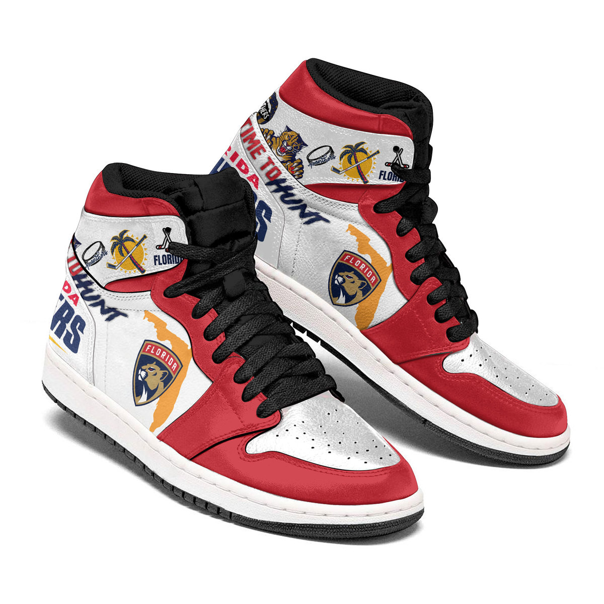 Florida Panthers High-Top Sneakers Retro Streetwear Vibe Shoes For Men And Women - Image 4